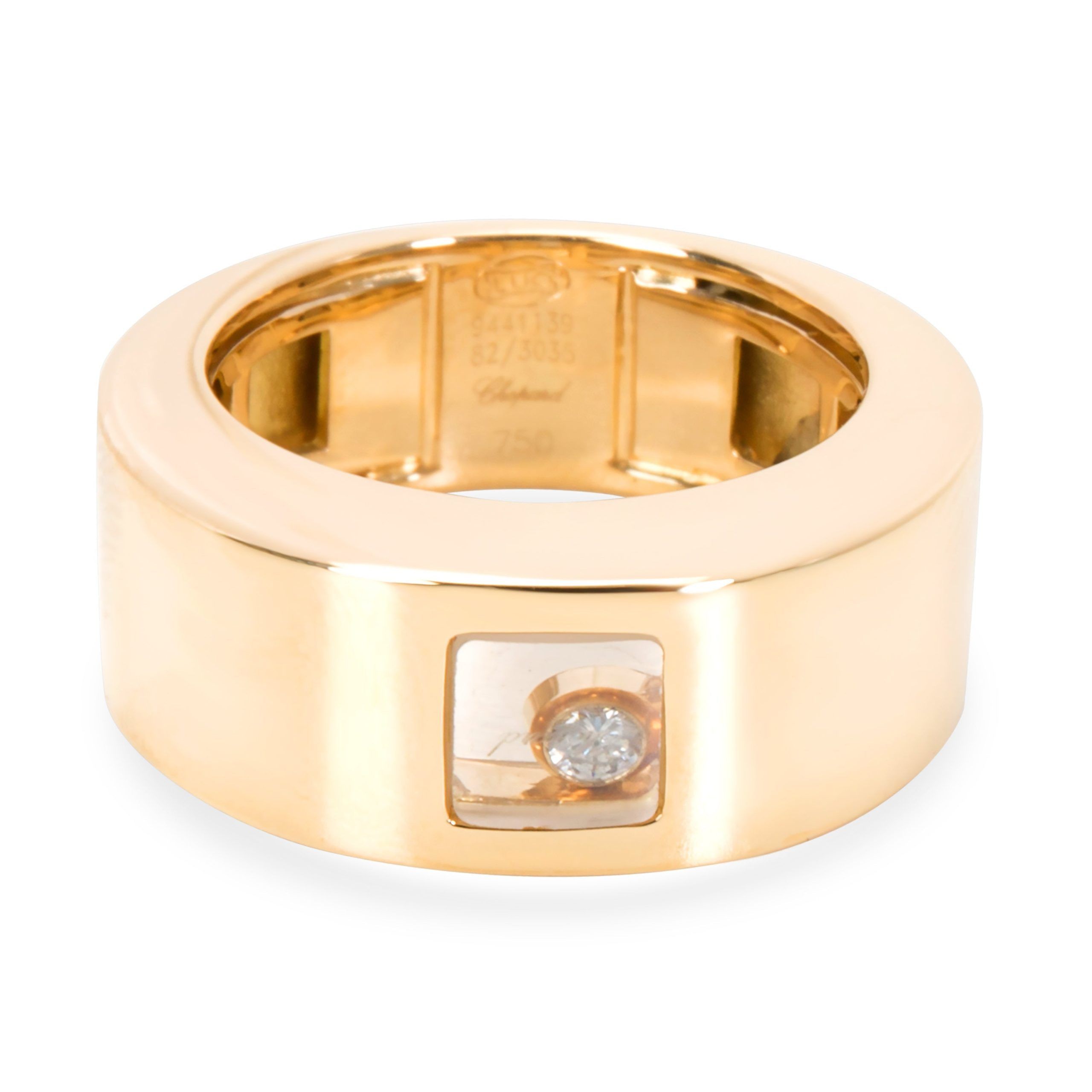 image of Chopard Happy Ring In 18K Yellow Gold 0.05 Ct, Women's