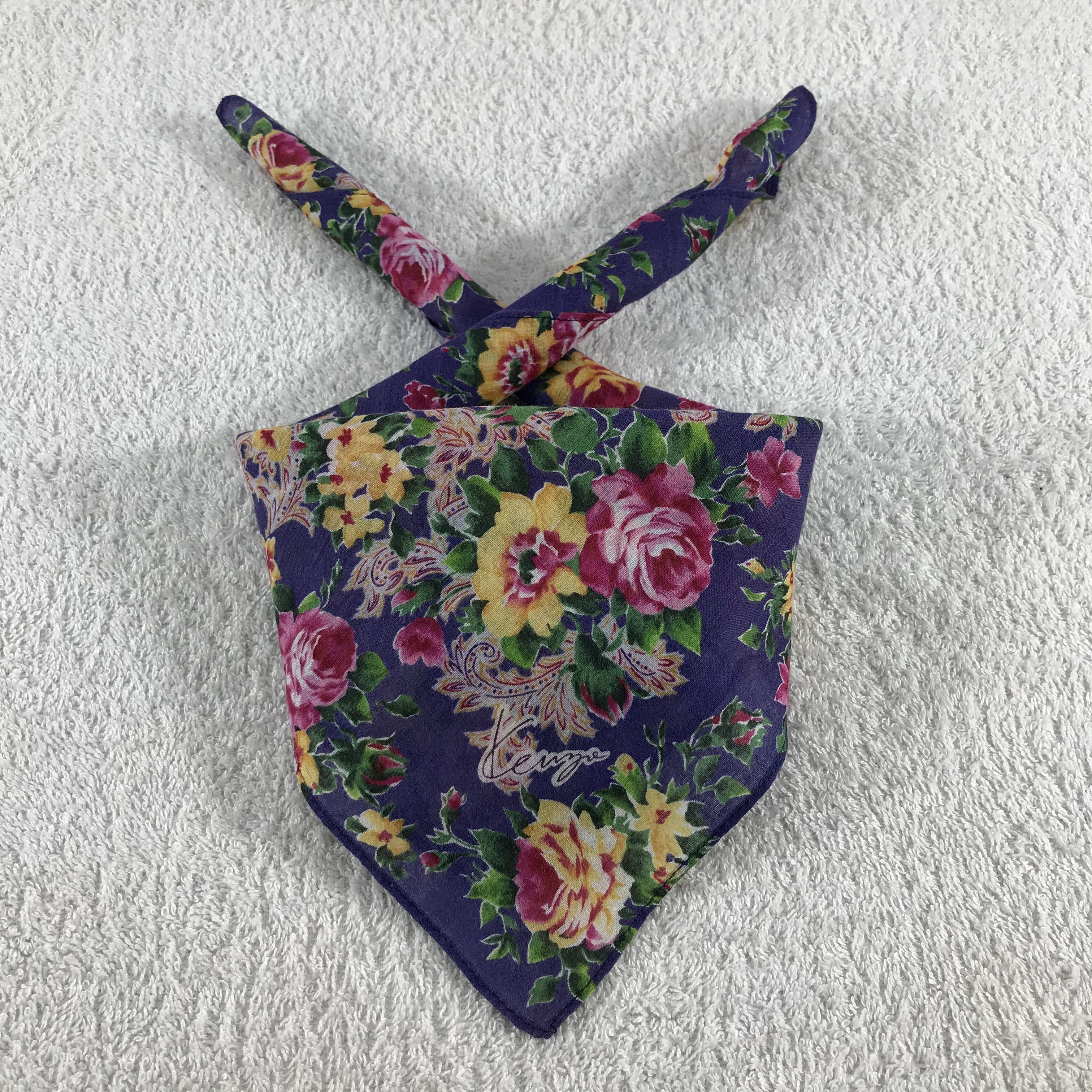 Kenzo × Vintage Kenzo Bandana / Handkerchief / Neckerchief - S124 Size ONE SIZE - 3 Thumbnail