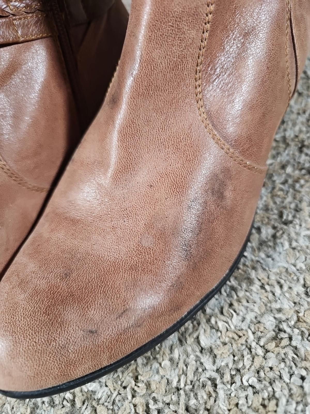 Araki Yuu Yuu Yůů Women's Ankle 10M Brown Faux Leather Block Heel Shoe Size US 10 / IT 40 - 4 Thumbnail
