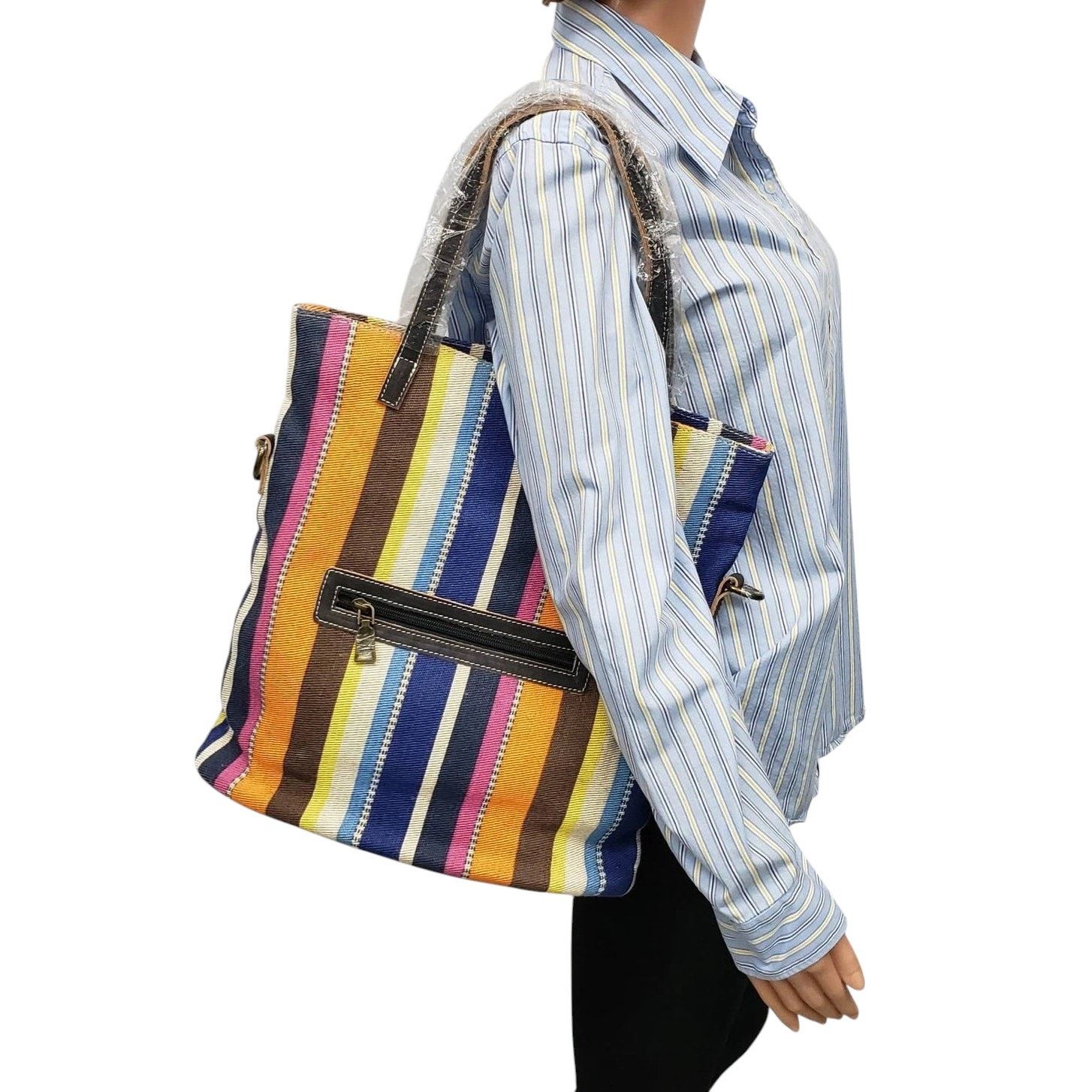 Other NWT Charmes Canvas Leather Convertible Tote Shoulder bag Size ONE SIZE - 2 Thumbnail