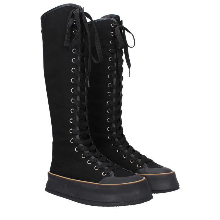 Max Mara ob1o1e1124 Fabric Boots in Black Size US 6 / IT 36 - 2 Thumbnail