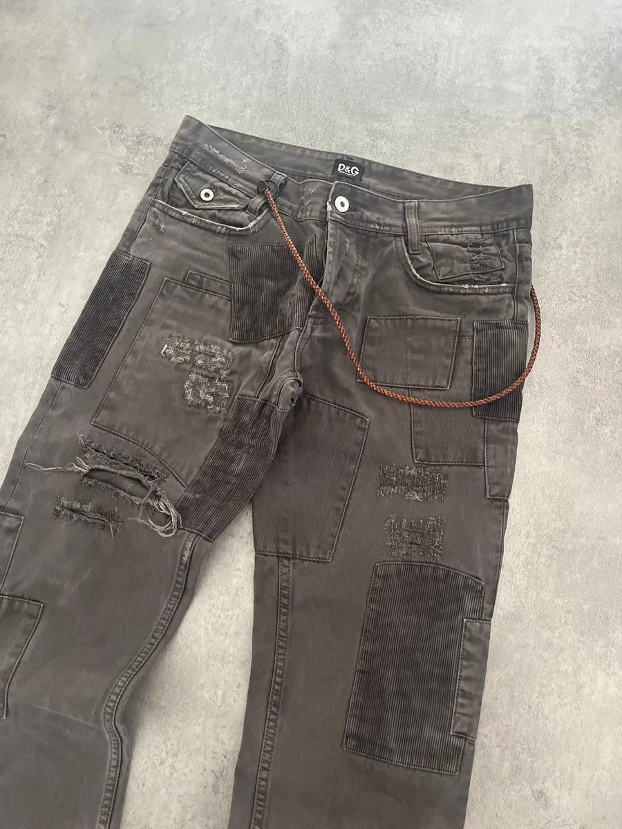 Dolce & Gabbana AW2011 Dolce & Gabbana Grey Patchwork Pants Size US 30 / EU 46 - 5 Thumbnail