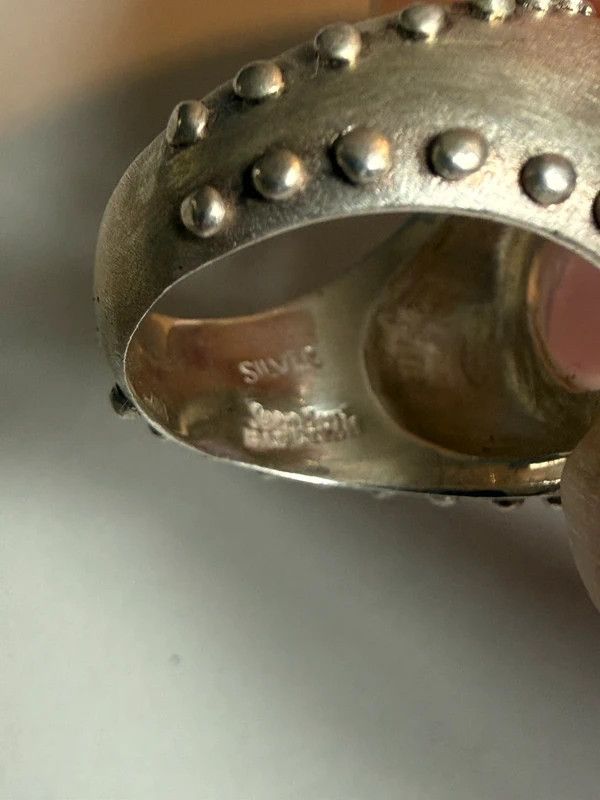 Jean Paul Gaultier 2000s Jean Paul Gaultier Clear Stone Silver 925 Ring Size ONE SIZE - 6 Thumbnail