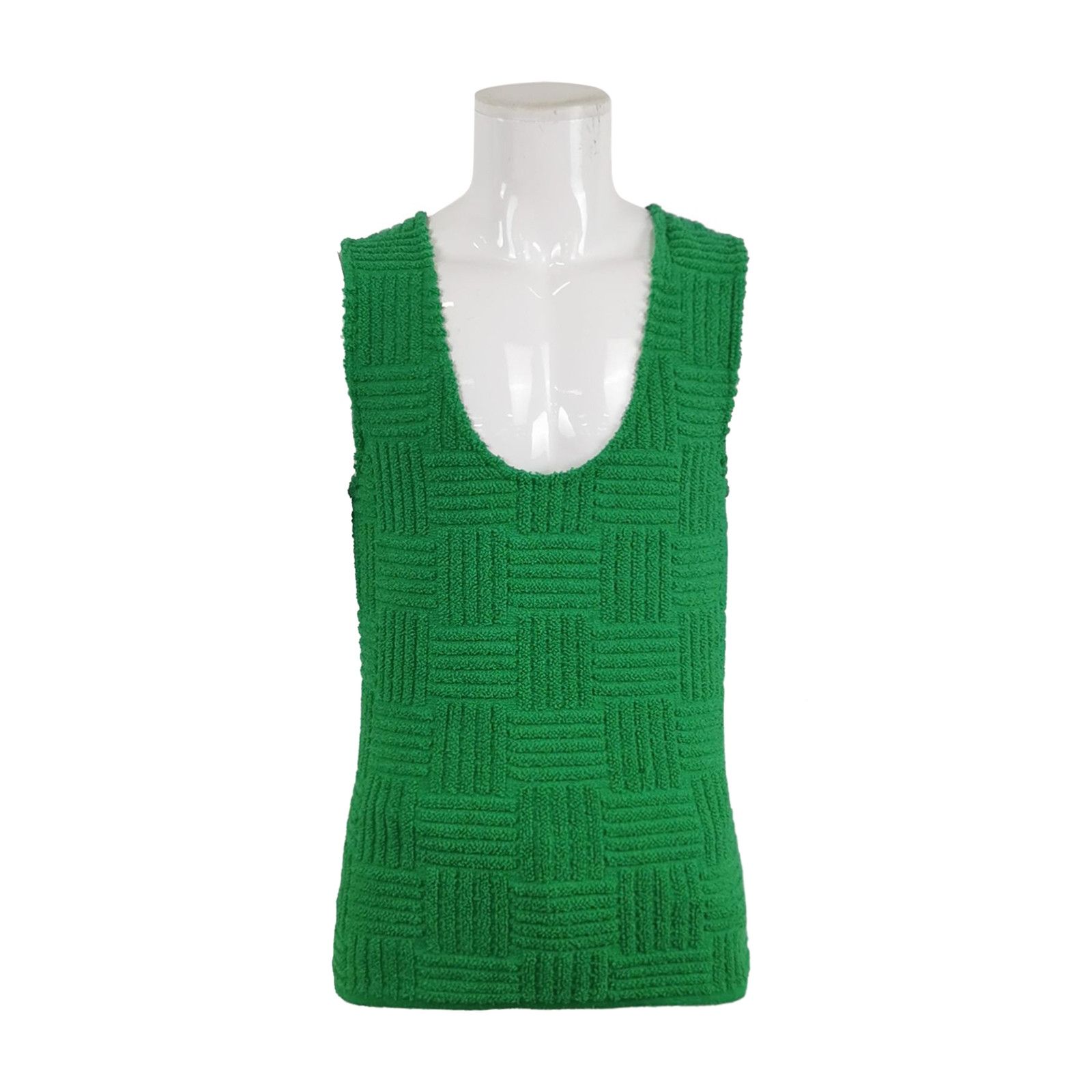 Louis Vuitton Bottega Veneta Green Intrecciato Cotton Vest M Size US XS / EU 42 / 0 - 1 Thumbnail
