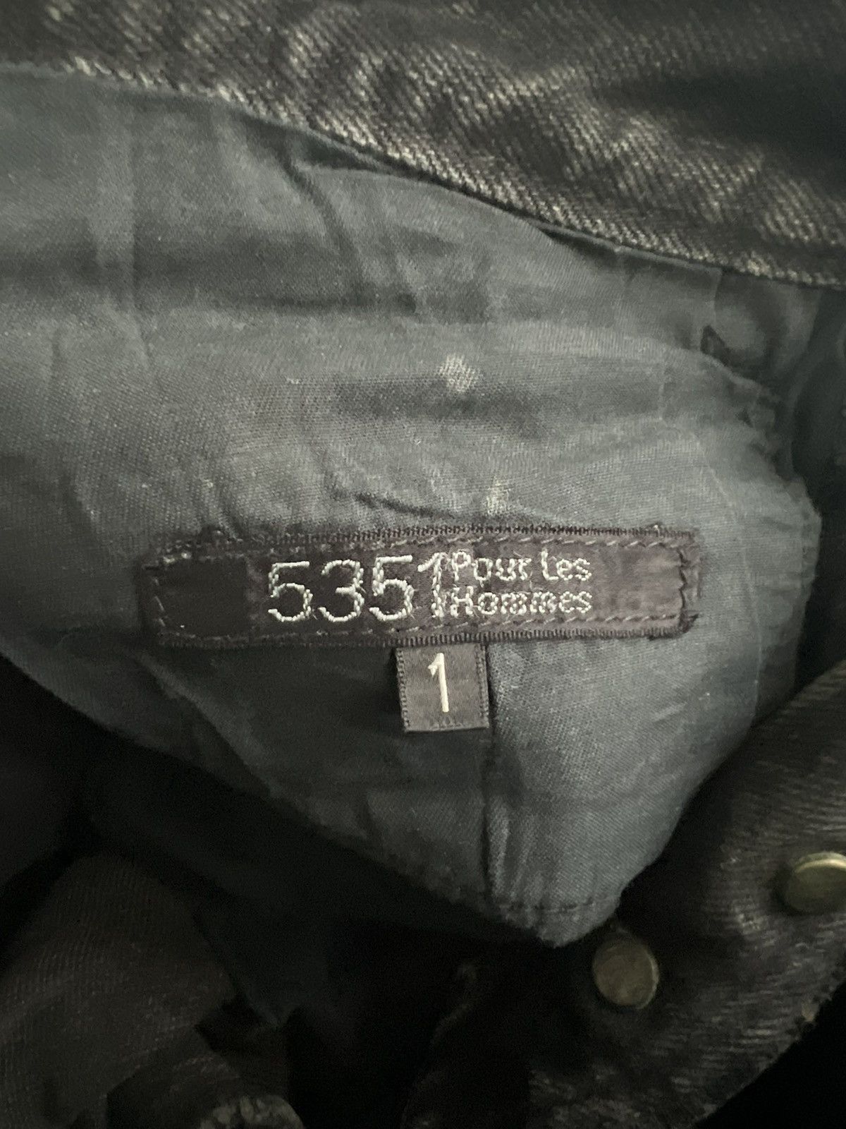5351 POUR LES HOMMES Y2K Super Flare Dirty Bleach Leather Cargo Mud Wash Jeans Size US 28 / EU 44 - 12 Thumbnail