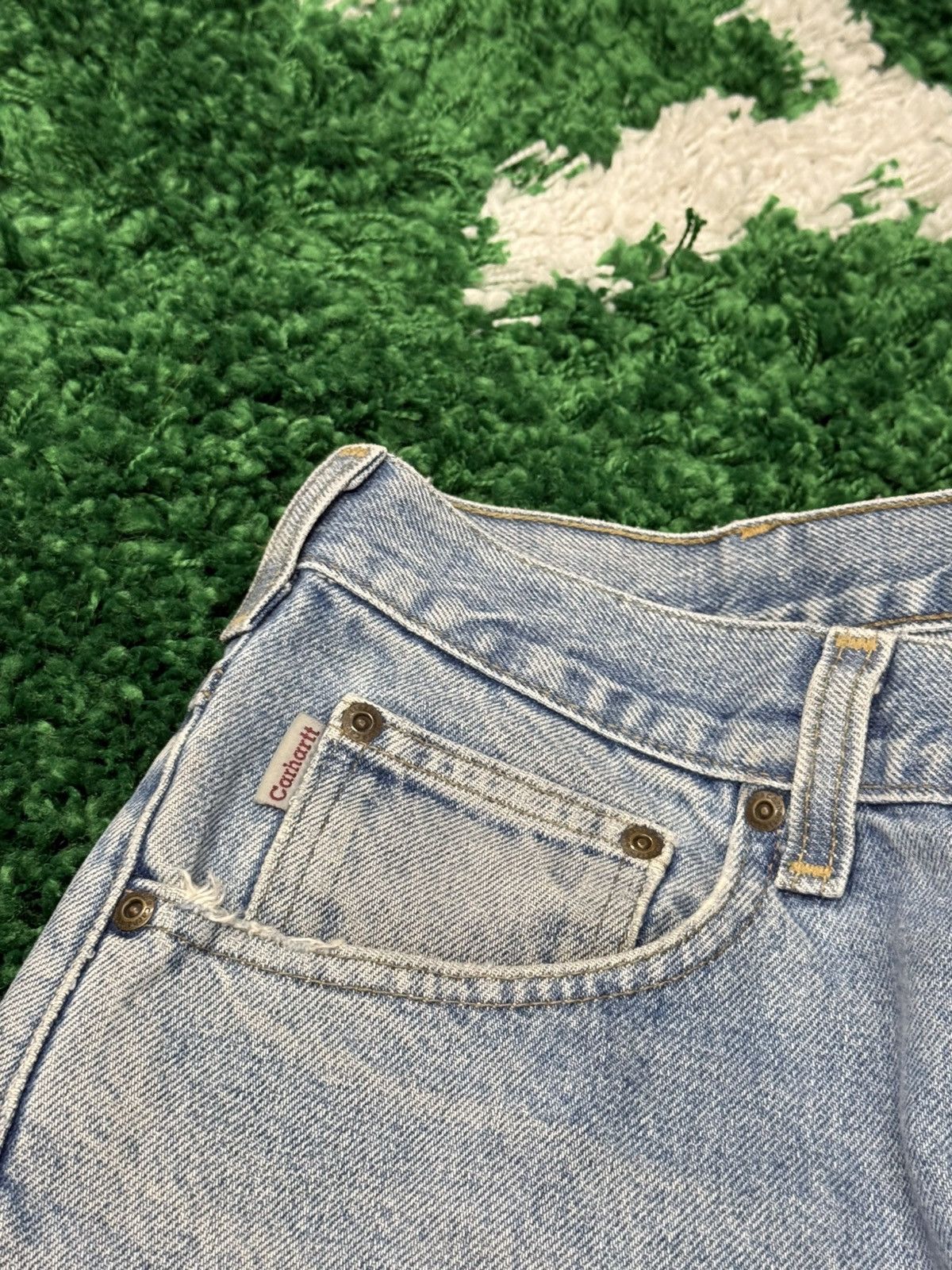 Carhartt Vintage Distressed Carhartt Baggy Denim Jeans 40 x 34 RARE Size US 40 / EU 56 - 7 Thumbnail