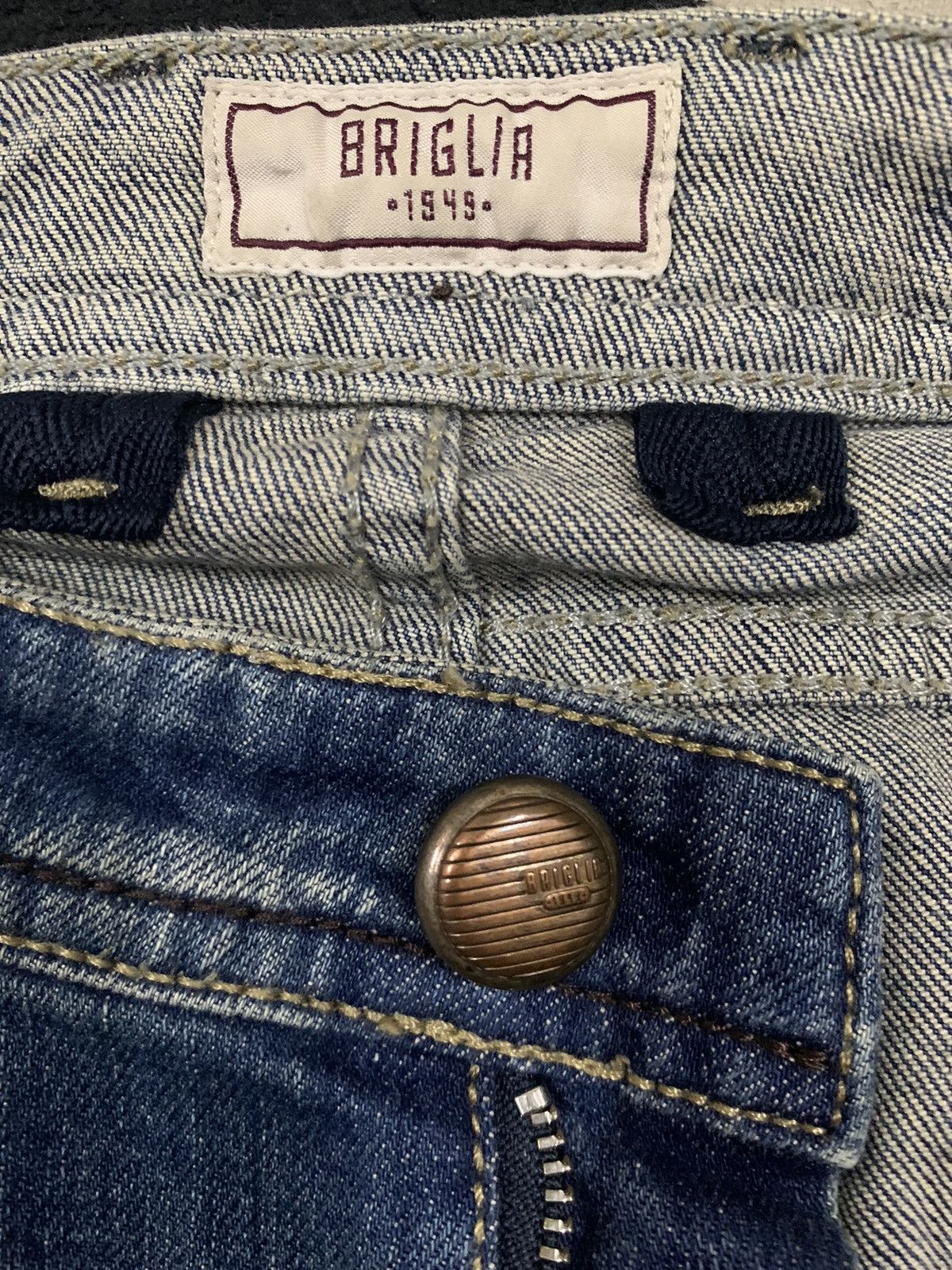 Other Y2K Briglia 1949 Slim Fit Patched Distressed Grunge Jeans Size US 30 / EU 46 - 17 Thumbnail