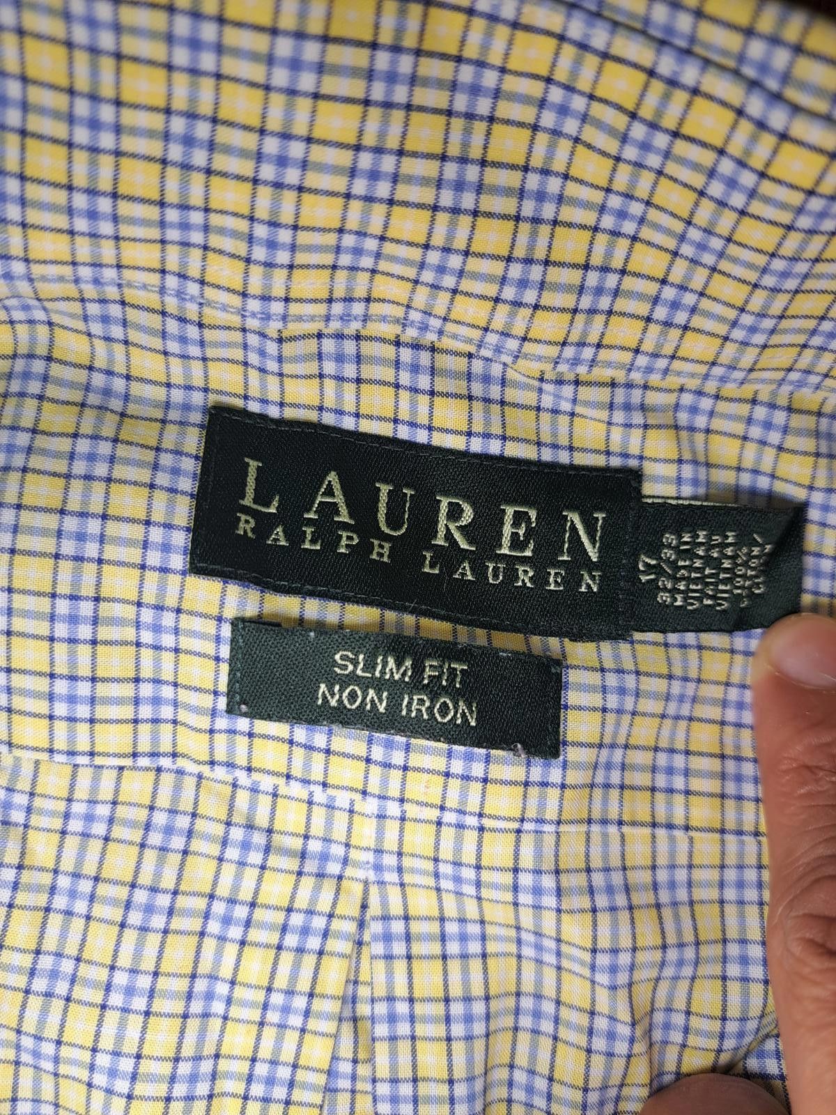 Polo Ralph Lauren Ralph Lauren Button Up Dress Shirt XL 17-32/33 Yellow Plaid Size US XL / EU 56 / 4 - 2 Thumbnail