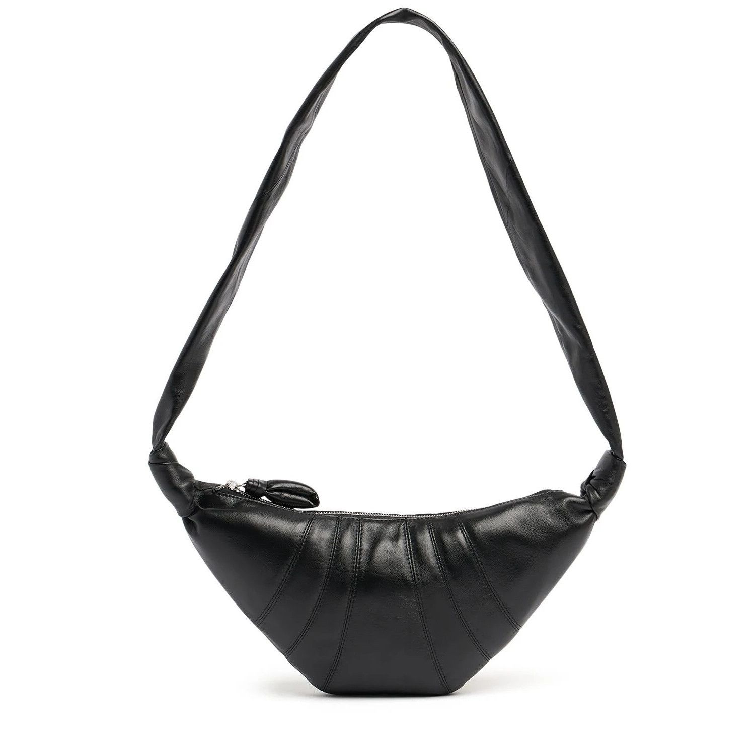 LEMAIRE Croissant Small Black Leather Crossbody Bag New & Au