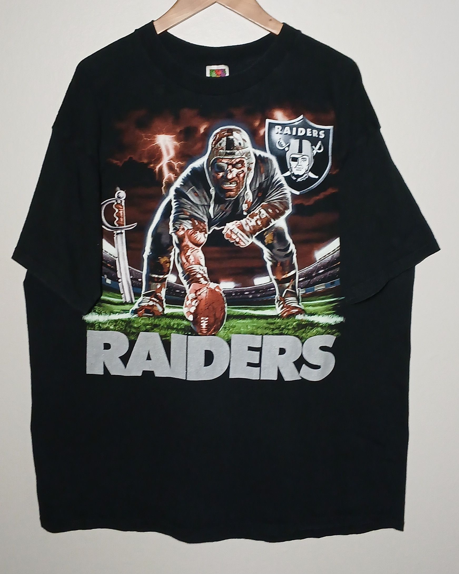 Fruit Of The Loom Vintage Raiders T-shirt Size US XXL / EU 58 / 5 - 2 Thumbnail