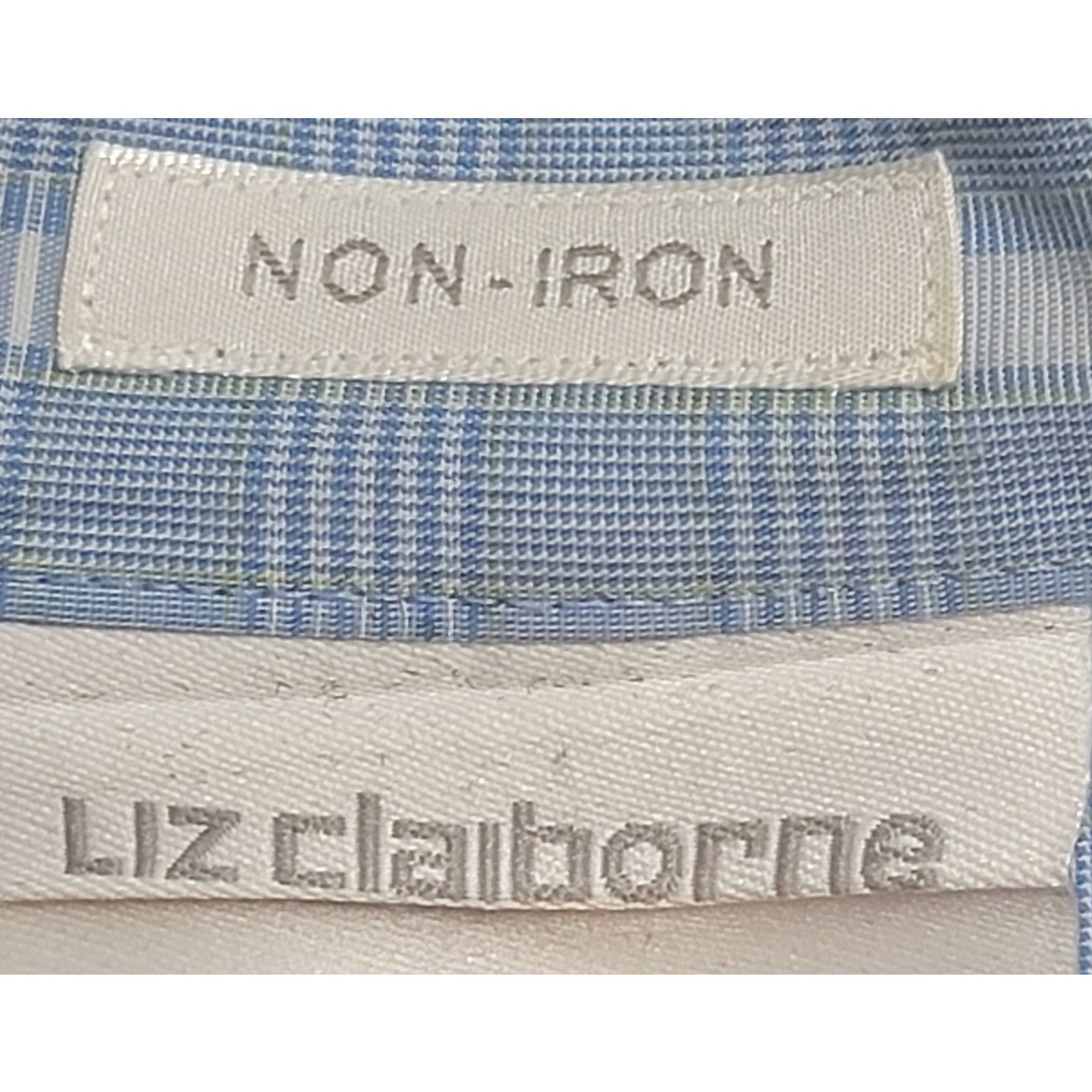 Other Liz Claiborne Blue White Striped Button Up Non Iron Top 14 Size XL / US 12-14 / IT 48-50 - 3 Thumbnail