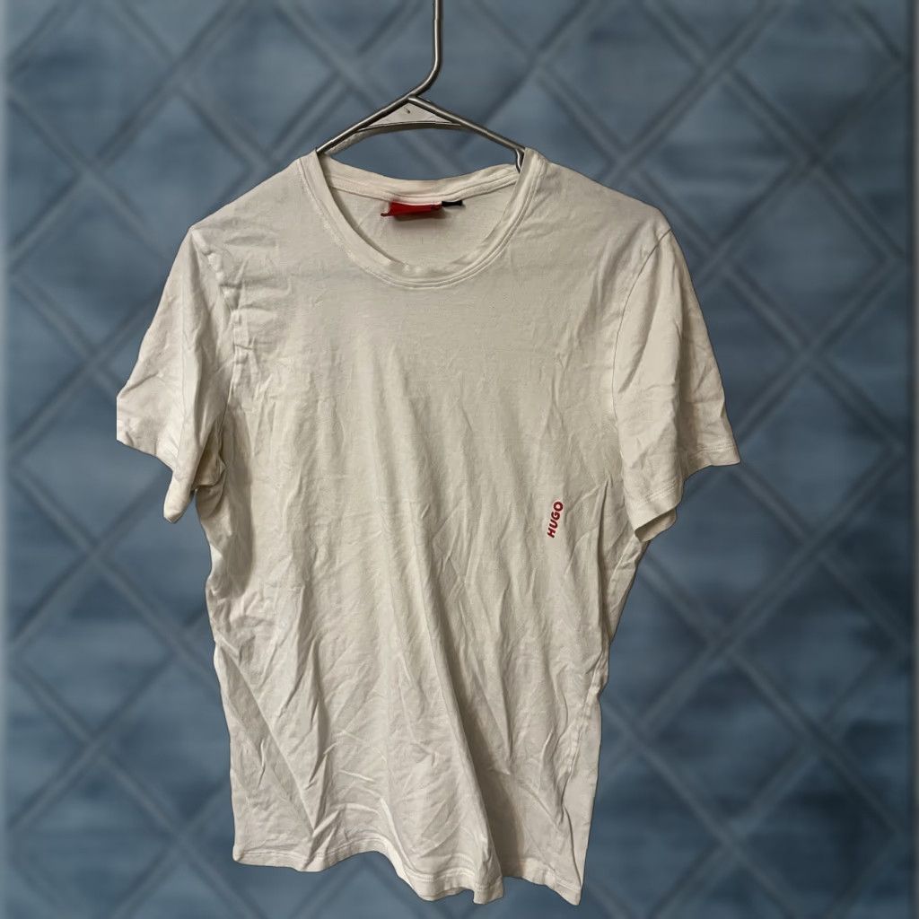 Hugo Boss HUGO BOSS Graphic Print T-Shirt Mens Medium Short Sleeve White Cotton Preppy Size US M / EU 48-50 / 2 - 1 Thumbnail