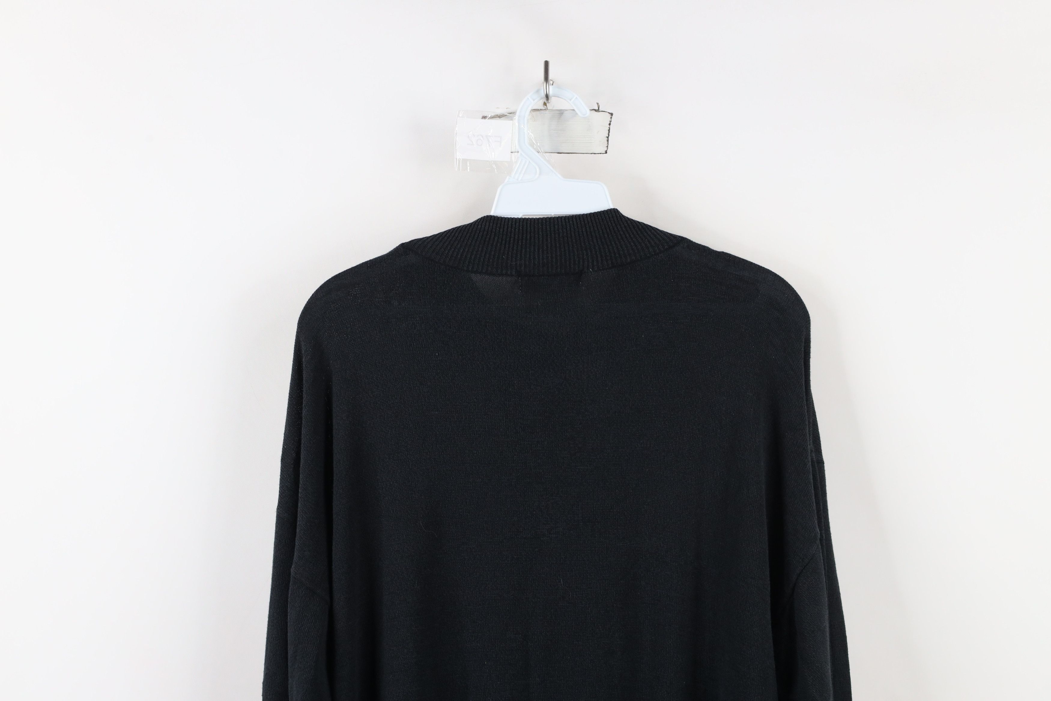 Vintage Vintage 90s Streetwear Silk Blend Mock Neck Sweater Black Size US XXL / EU 58 / 5 - 7 Thumbnail