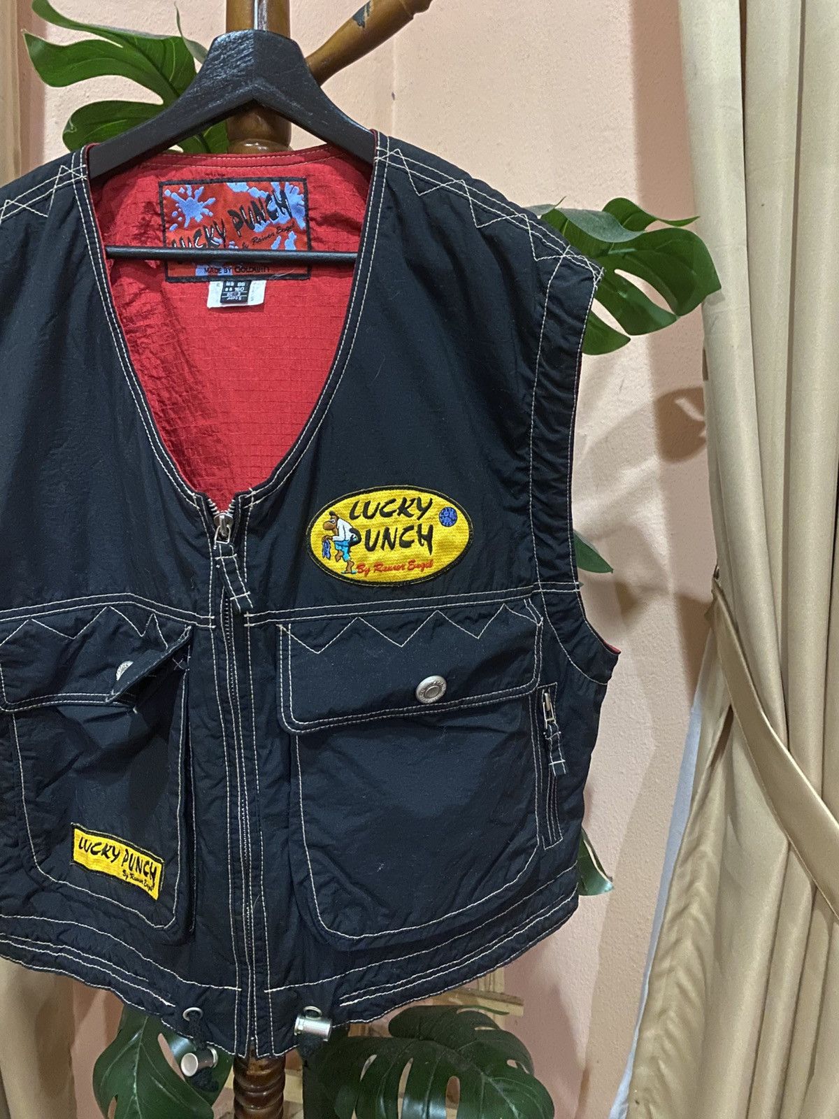 Vintage Lucky Punch by Rainer Engel Black Utility Vest with Patches Size US S / EU 44-46 / 1 - 4 Thumbnail