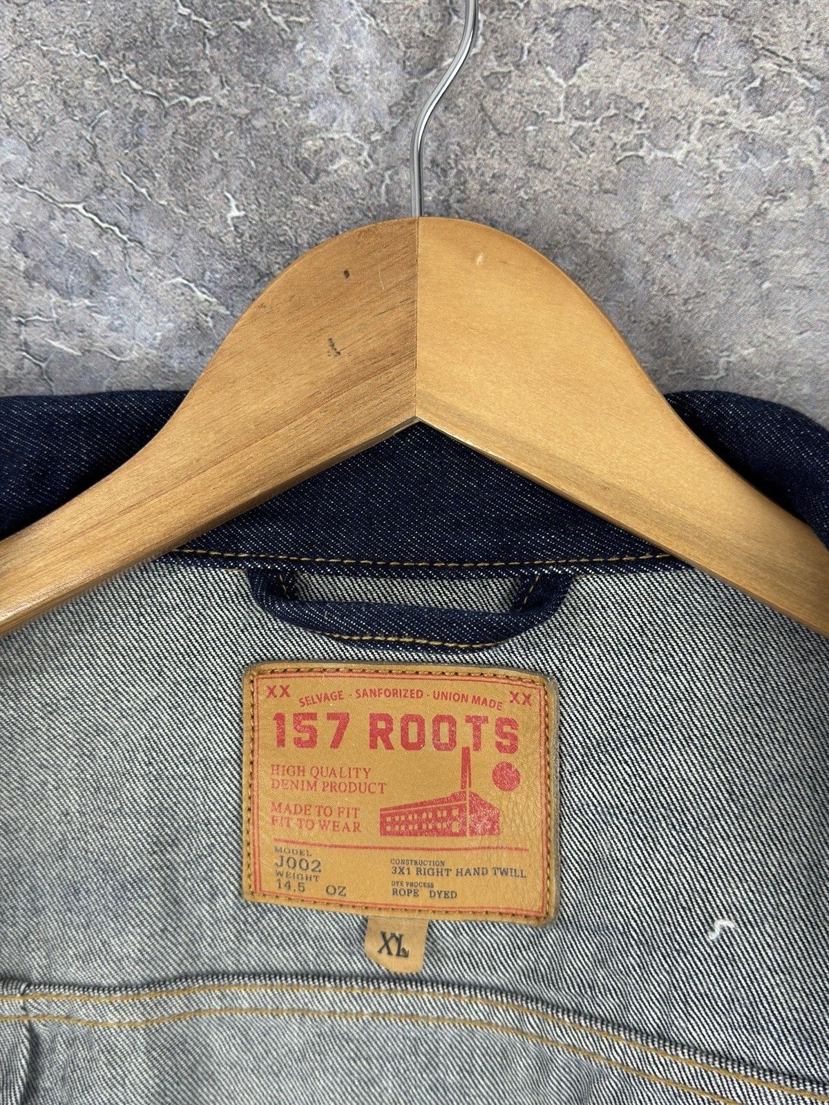 Roots 157 ROOTS J002 14.5 OZ Selvedge Raw Denim Jacket Type 1 Size US XL / EU 56 / 4 - 6 Thumbnail
