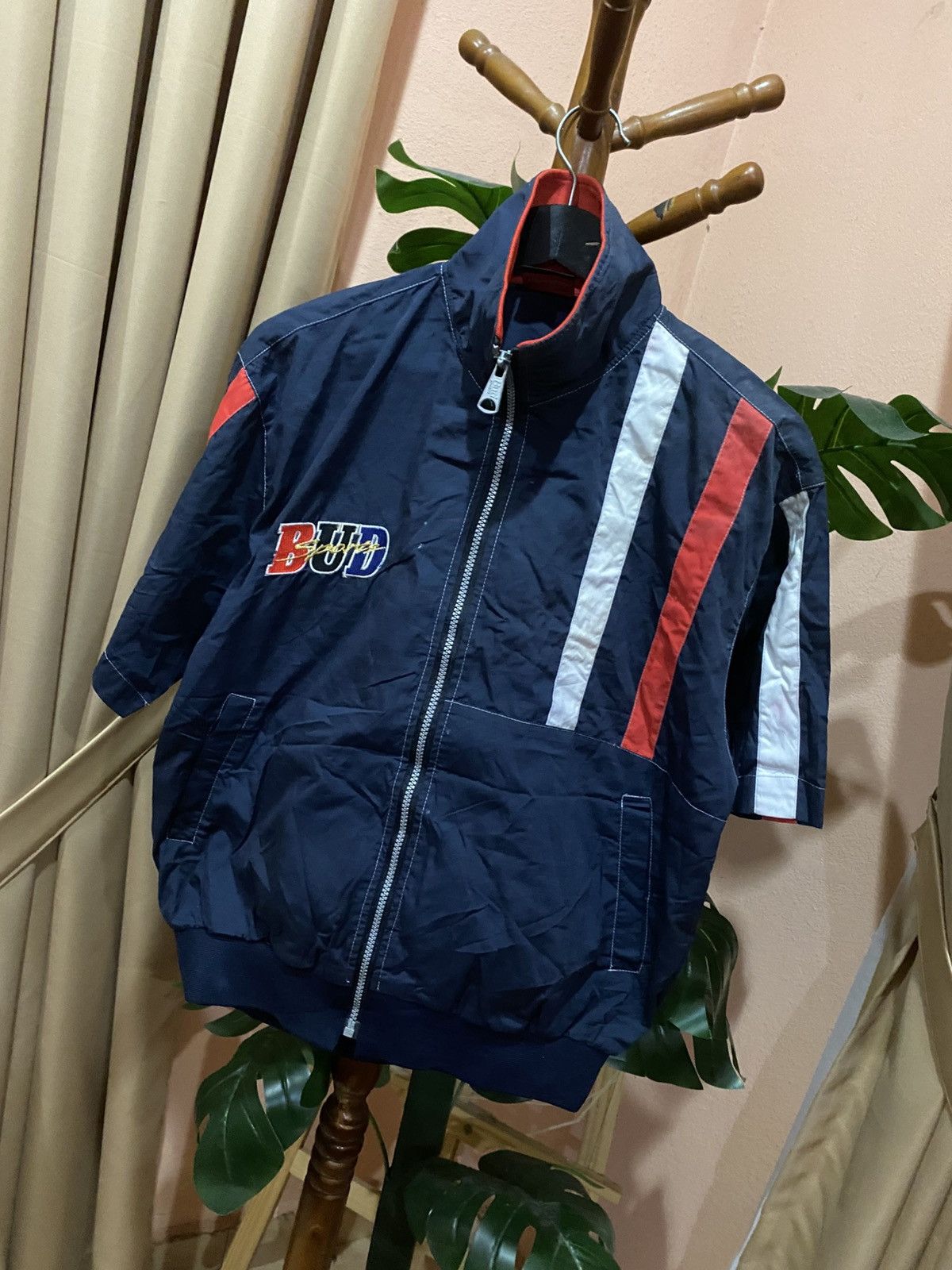 Budweiser Vintage Budweiser Sports Windbreaker Jacket – Short Sleeve Size US M / EU 48-50 / 2 - 2 Thumbnail