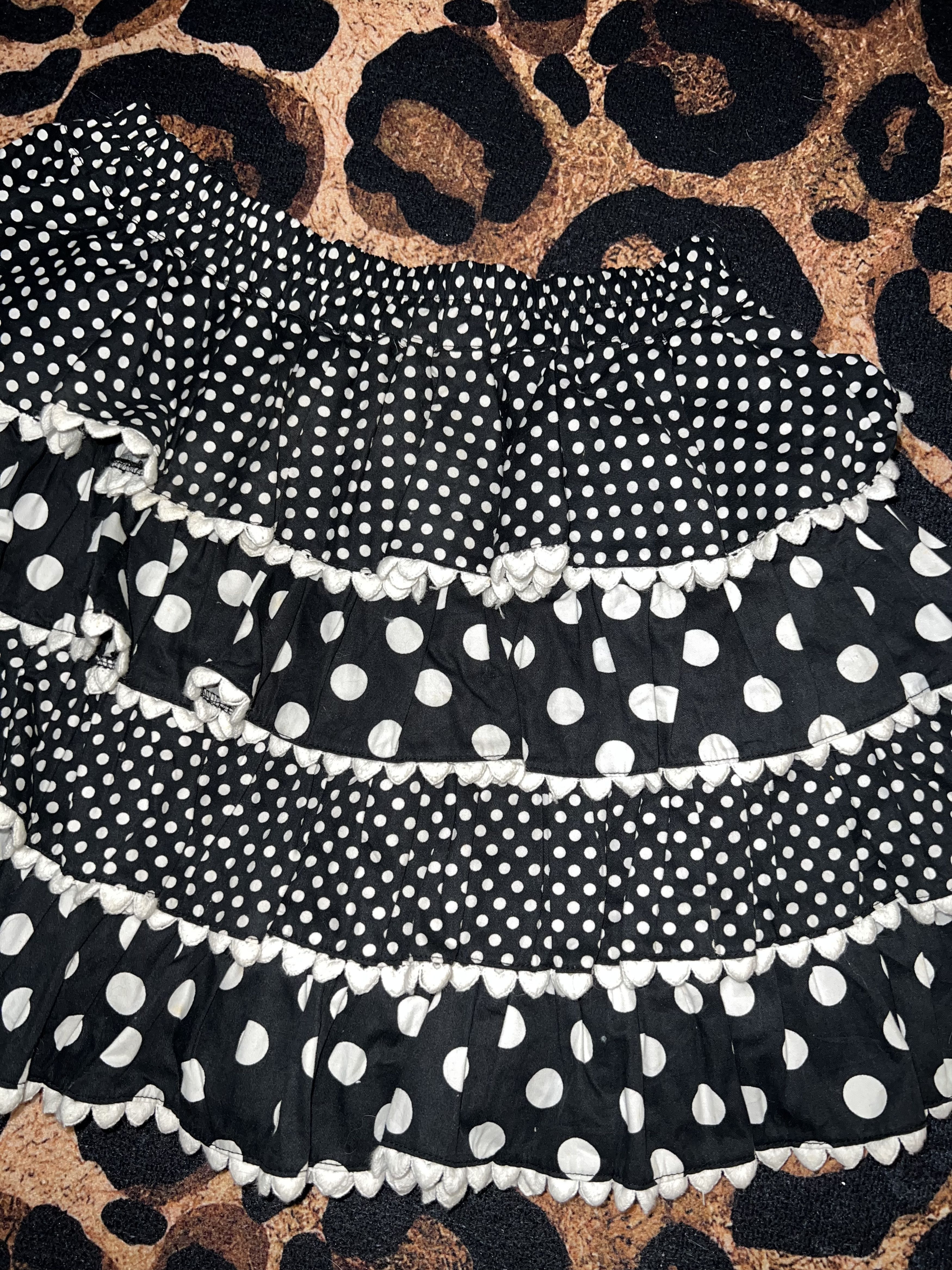 Japanese Brand Bodyline Polka Dot Tiered Mini Skirt 🎹➕ Size 26" / US 2 / IT 38 - 8 Thumbnail