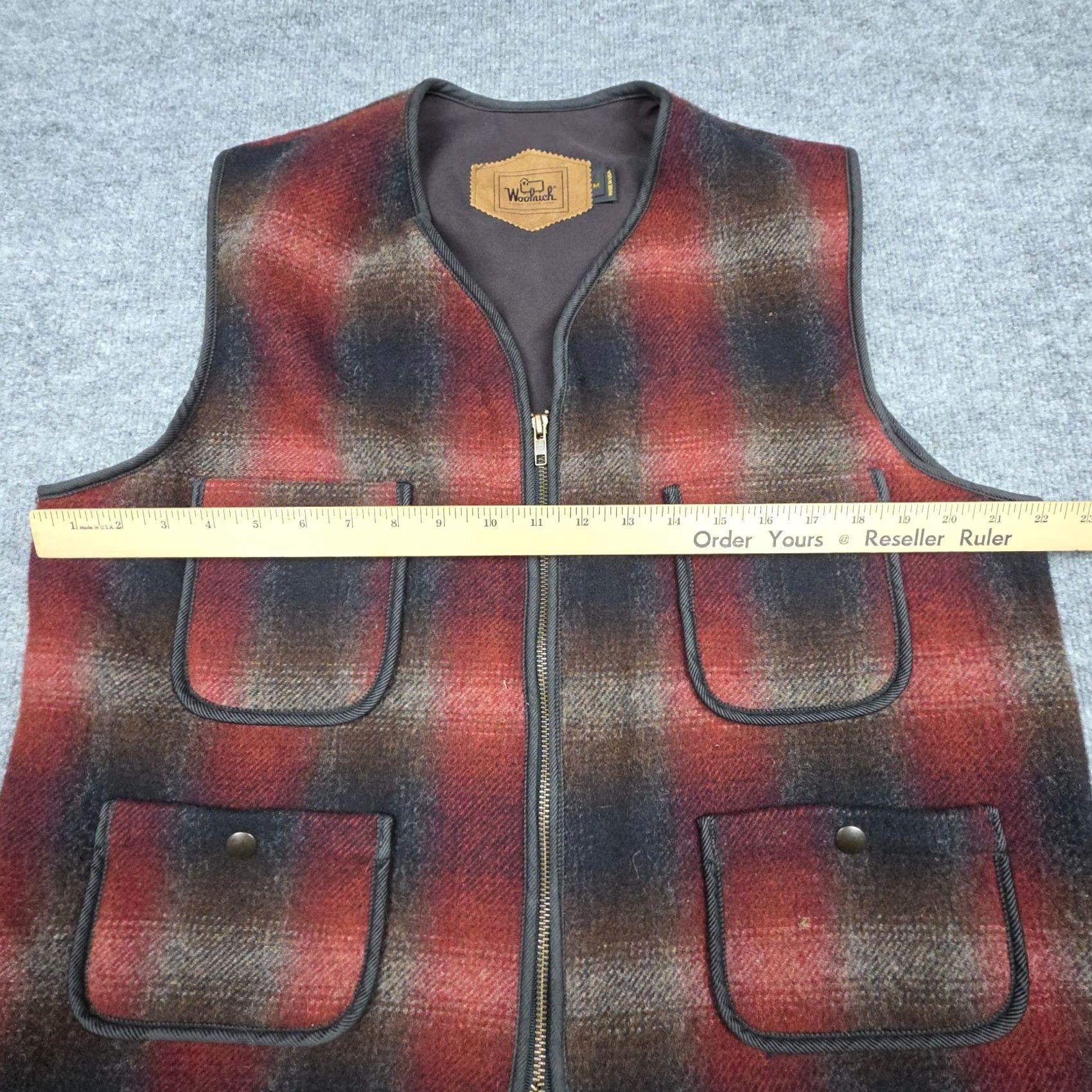 Vintage Woolrich Vest Mens M Plaid Wool Made USA Hunting Outdoor Zip Front Pockets Size US M / EU 48-50 / 2 - 7 Thumbnail