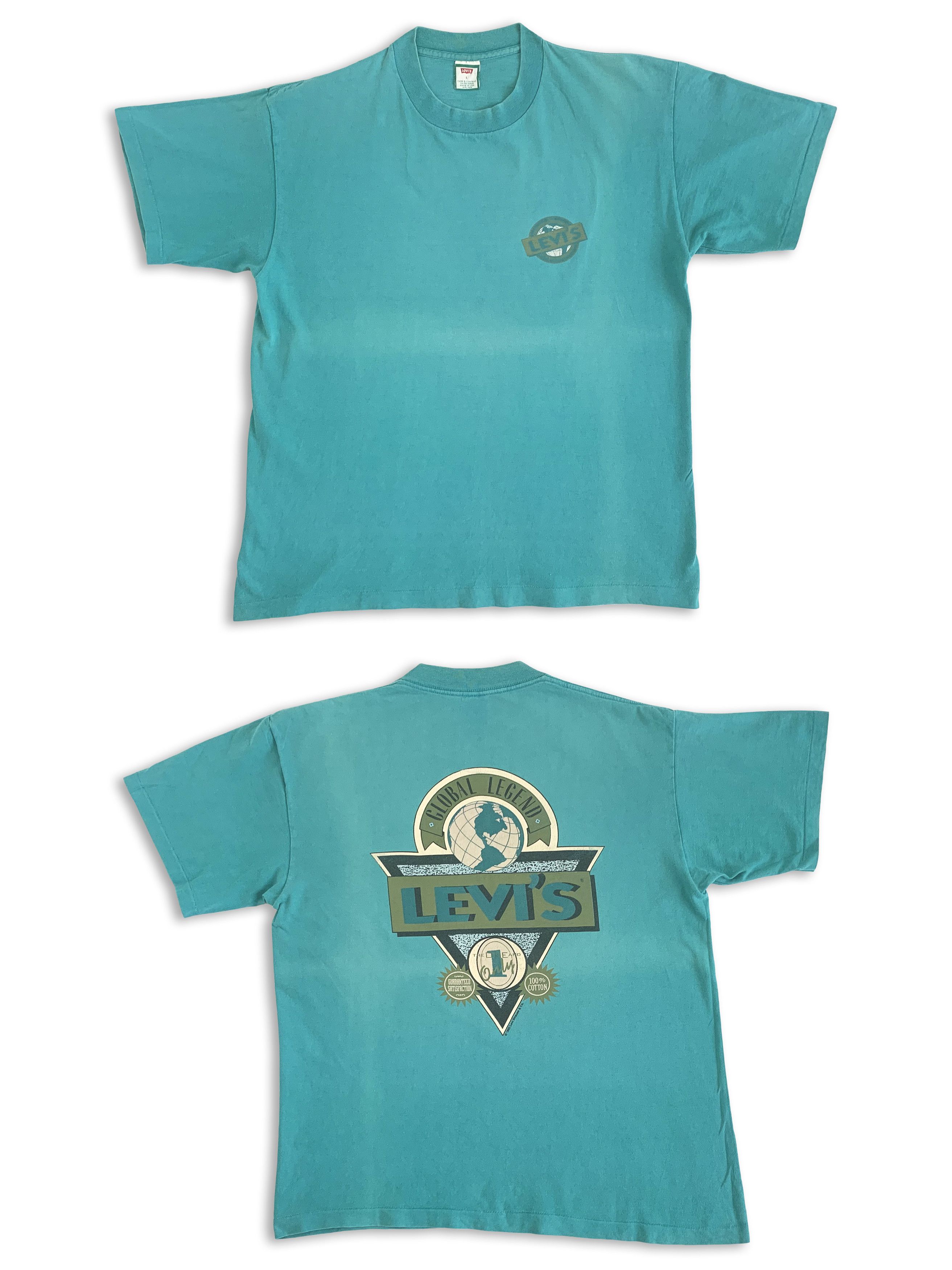 Levi's Vintage 1992 LEVI'S t shirt Single stitch Global Legend 90s Size US L / EU 52-54 / 3 - 1 Thumbnail