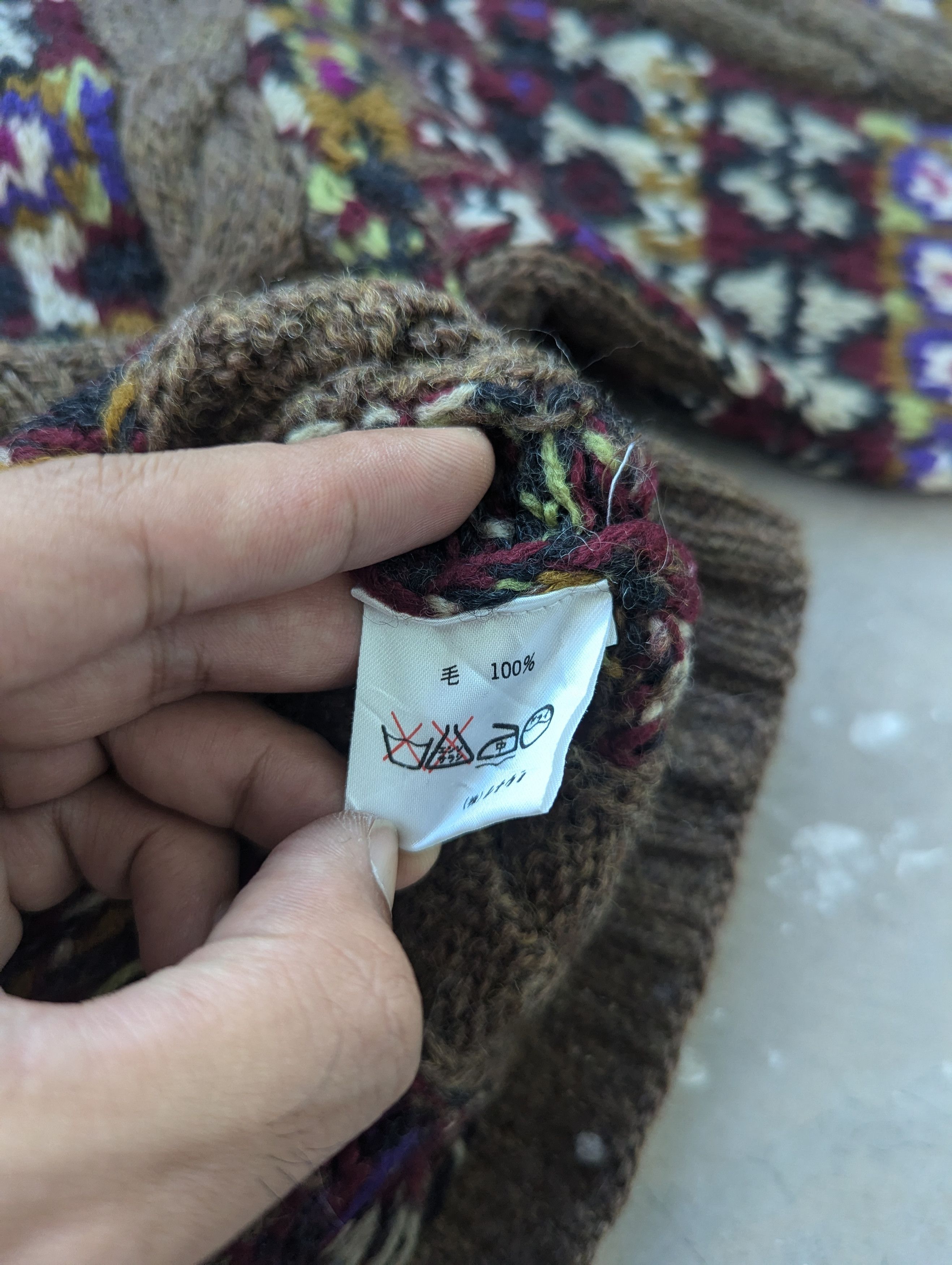 Aran Isles Knitwear × Japanese Brand × Vintage Vintage Wool Cable Knit Sweater Cropped Coogi Style Size M / US 6-8 / IT 42-44 - 9 Thumbnail