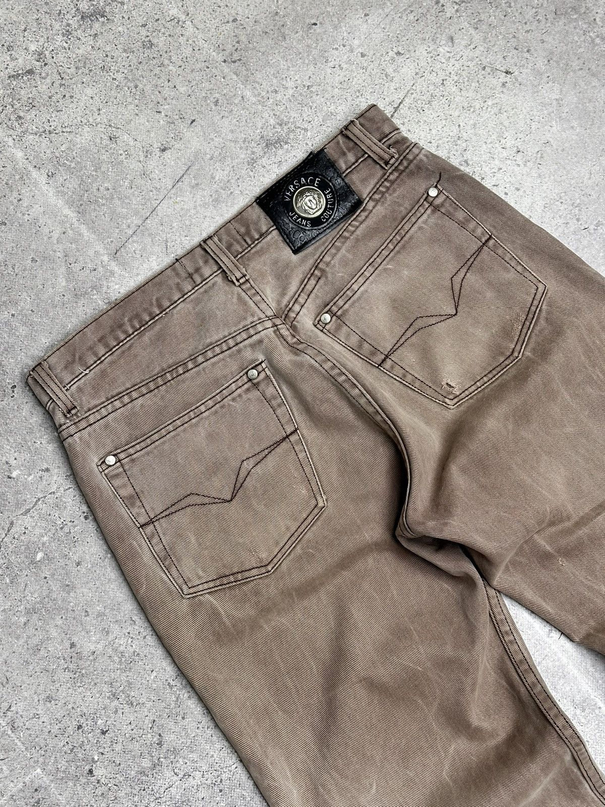 Versace Medusa Versace Original Fit Brown Jeans Style Vintage Pants Size US 31 - 16 Thumbnail