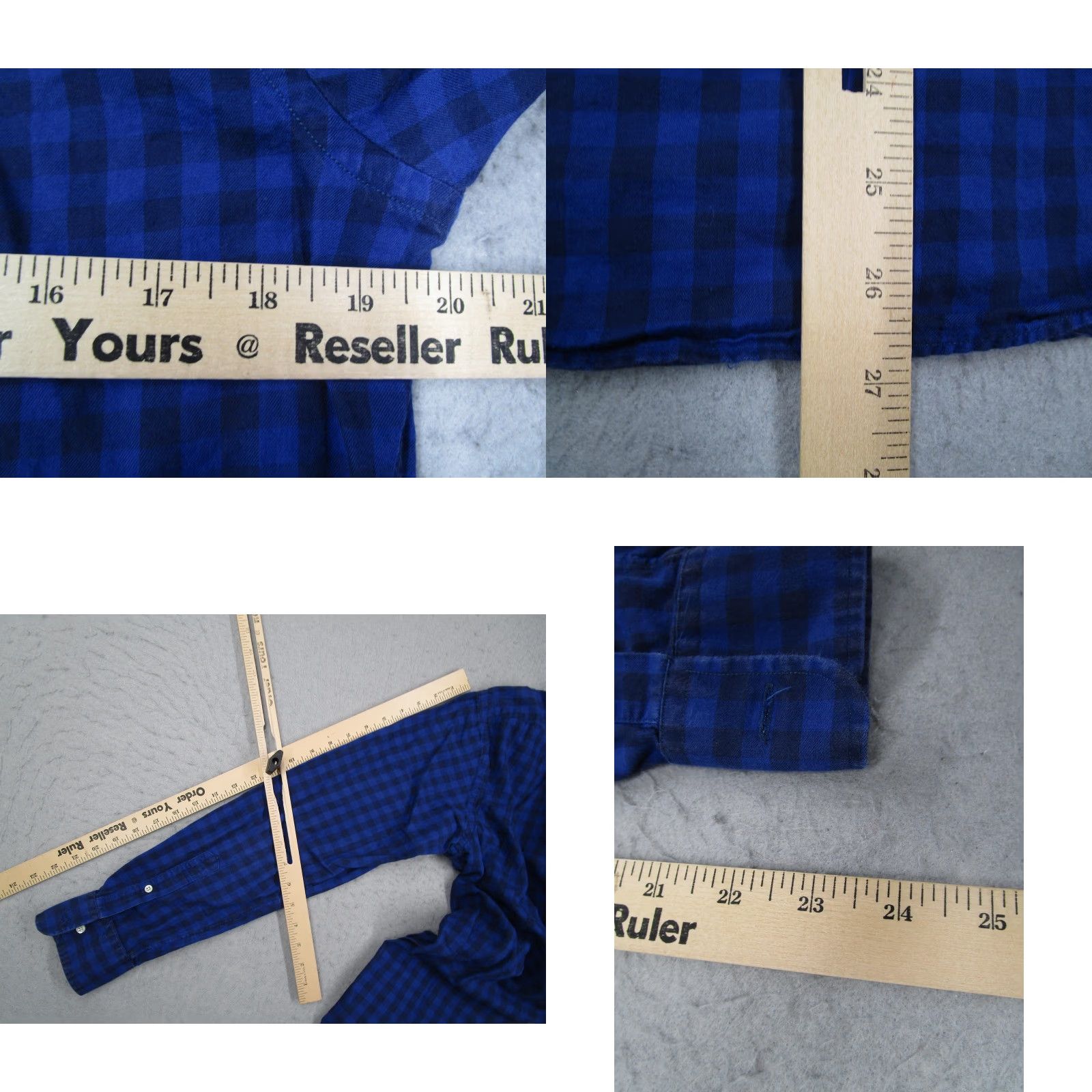 Vintage Unionmade Shirt Mens Medium Blue Check Flannel Button Up Long Sleeve Made USA Size US M / EU 48-50 / 2 - 8 Thumbnail