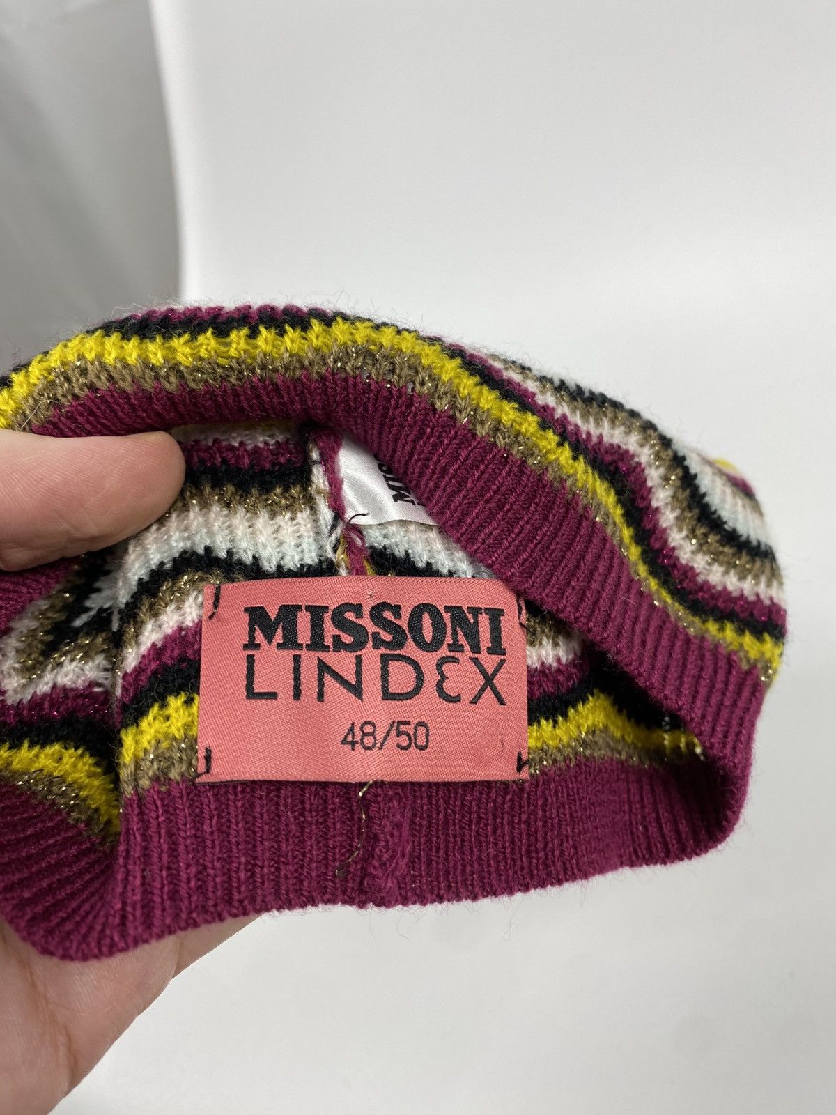 Missoni Missoni Lindex Striped Multicolor Beanie Hat Wool-Acrylic Size ONE SIZE - 10 Thumbnail