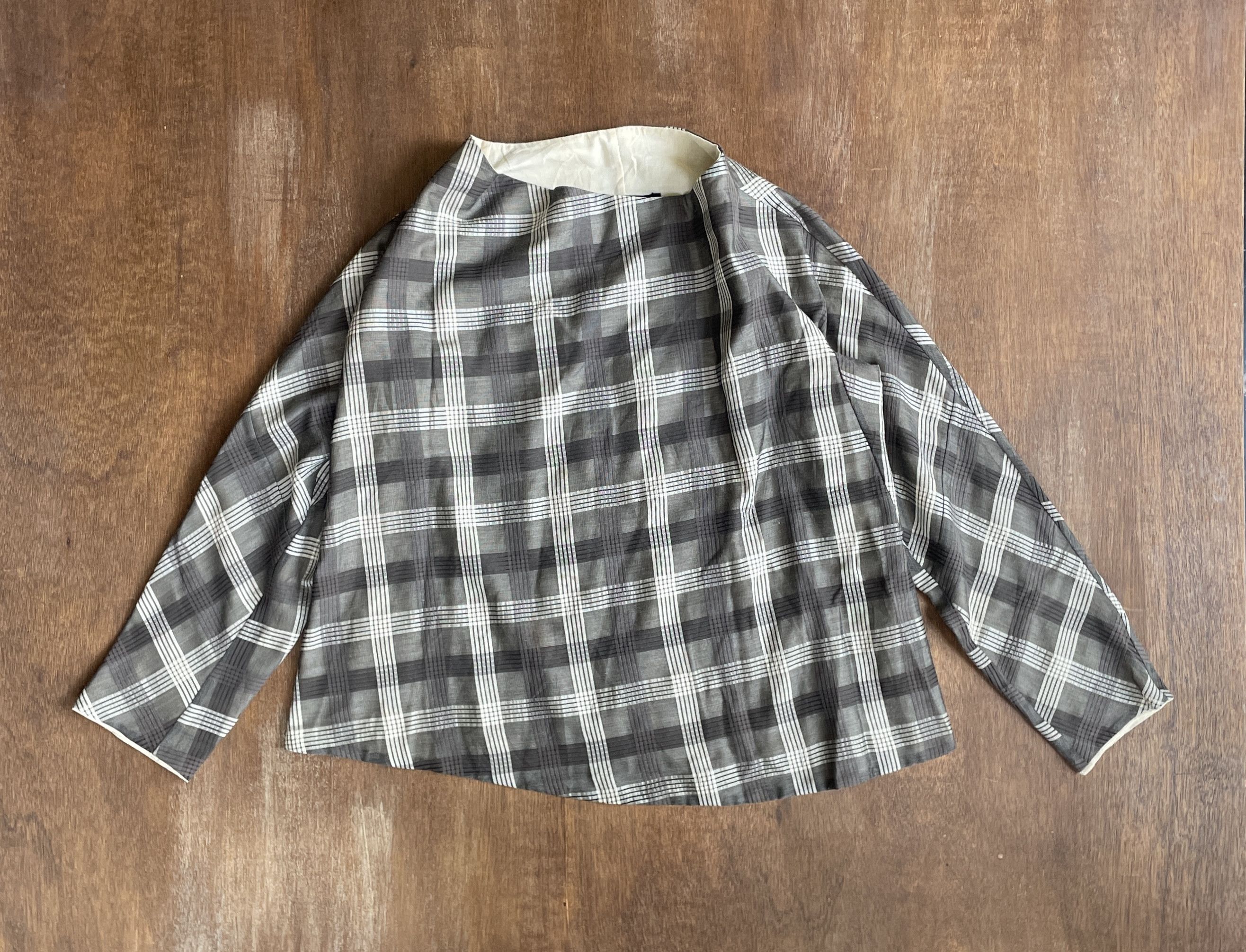 Comme des Garcons COMME des GARÇONS Grey Plaid Pullover Jacket Size M / US 6-8 / IT 42-44 - 1 Thumbnail