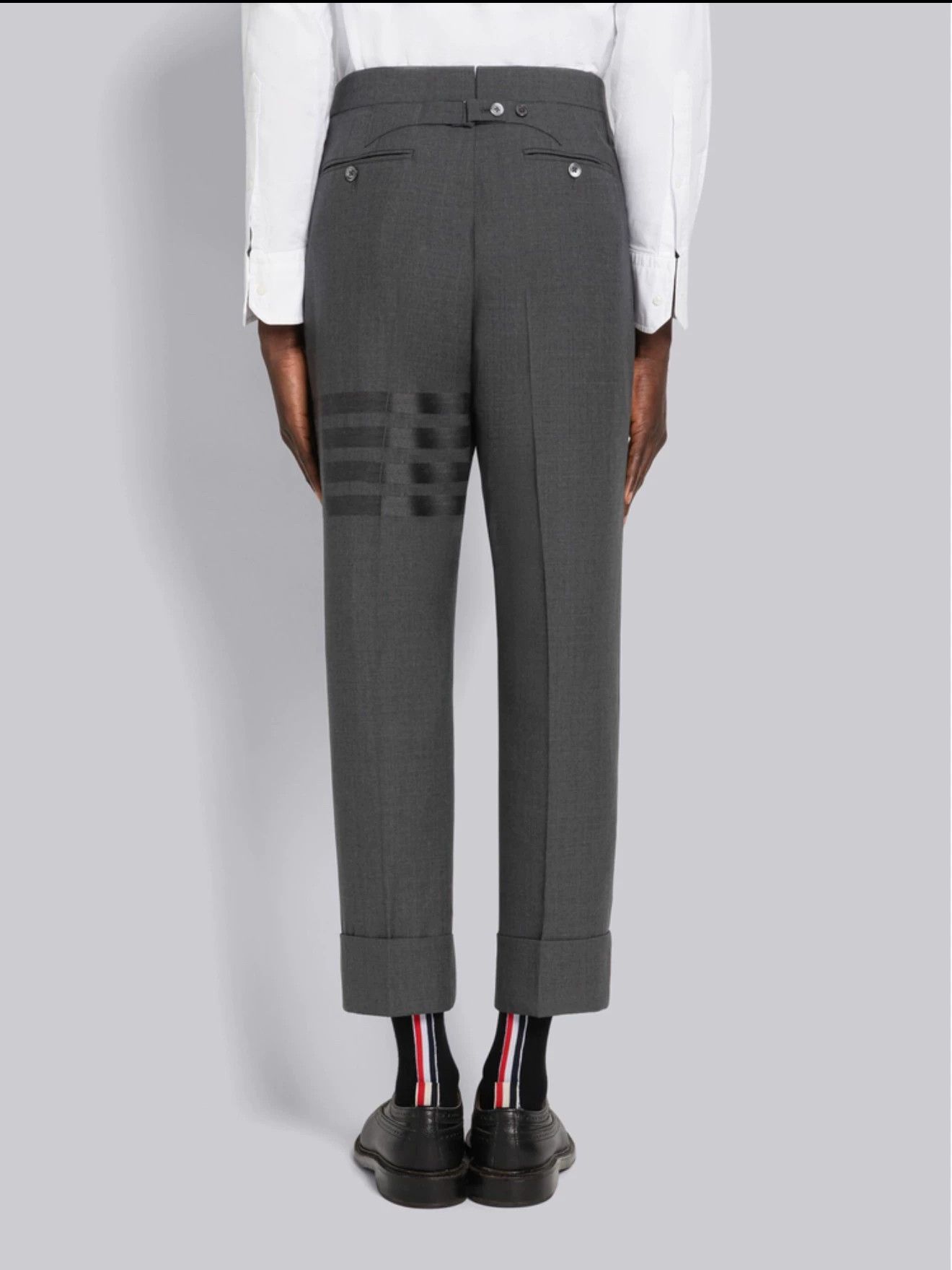 Thom Browne Thom Browne Men's 4-Bar High-Waist Deep Gray Trousers Size US 38 / EU 54 - 9 Thumbnail