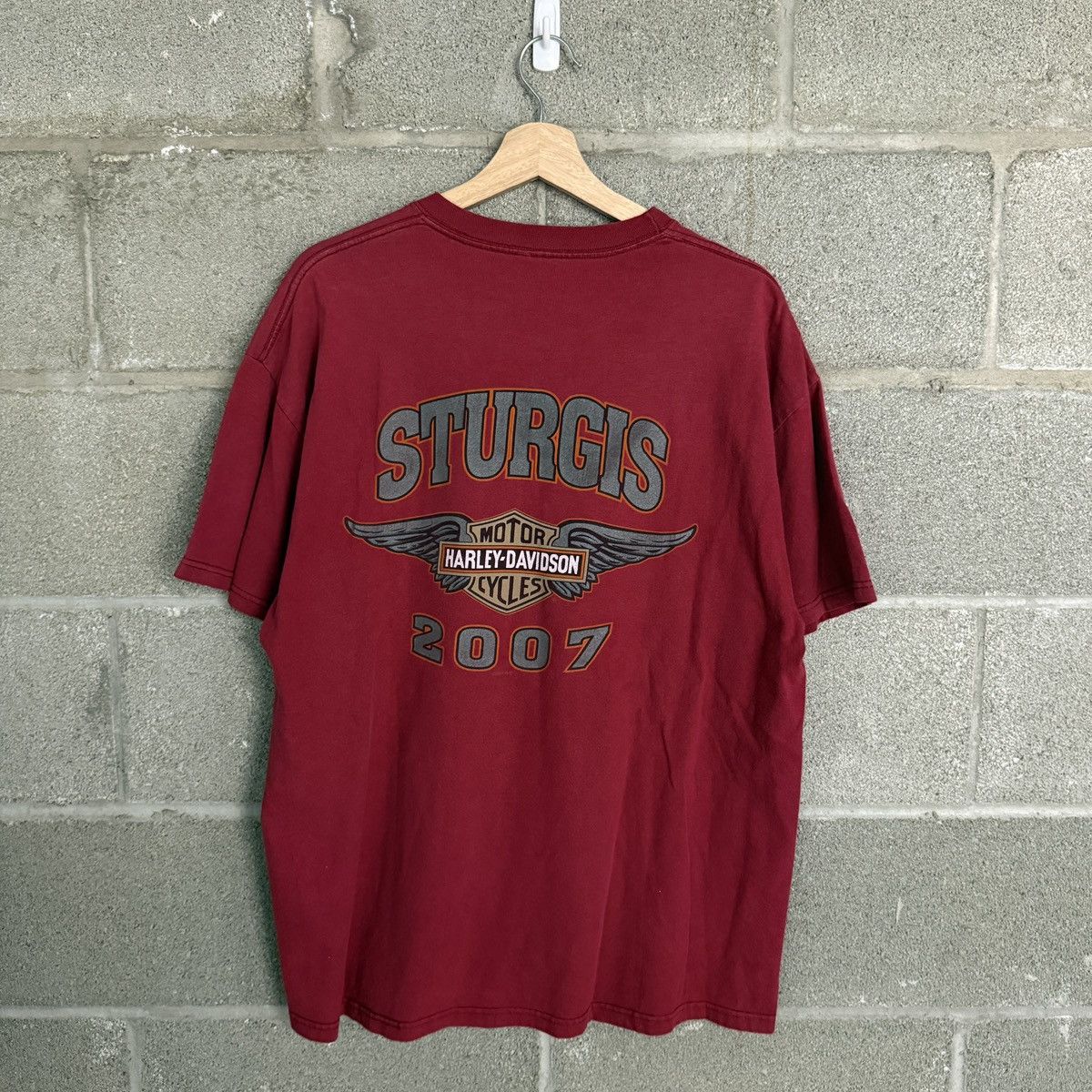 Harley Davidson Y2K Harley Davidson Sturgis Biker Red Graphic Tee Mens Large Size US L / EU 52-54 / 3 - 2 Thumbnail
