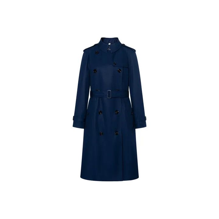 Burberry Burberry Blue Double-Breasted Trench Coat 0079 Size M / US 6-8 / IT 42-44 - 1 Thumbnail