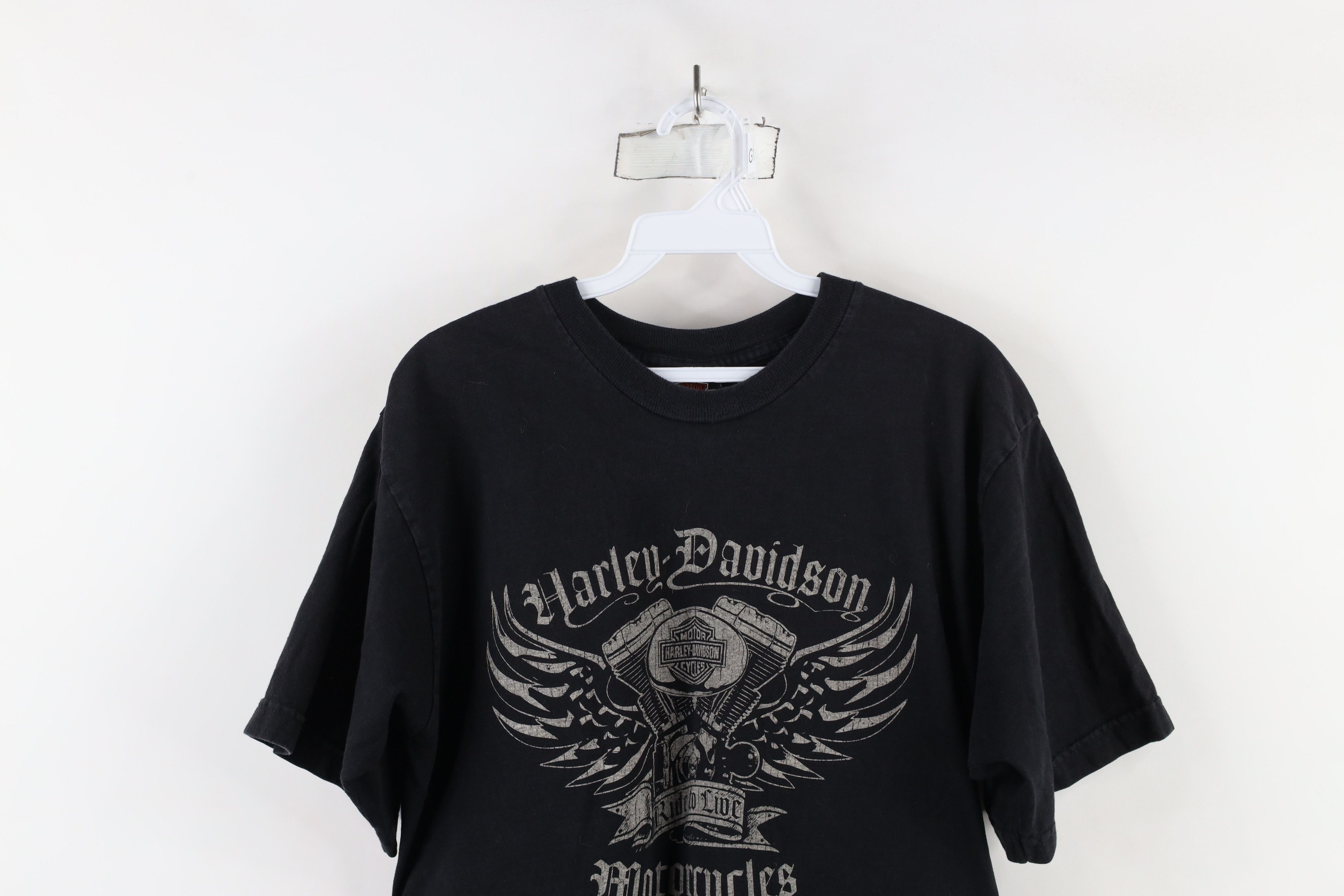 Harley Davidson × Vintage Vintage Y2K Harley Davidson Spell Old English T-Shirt USA Size US L / EU 52-54 / 3 - 2 Thumbnail