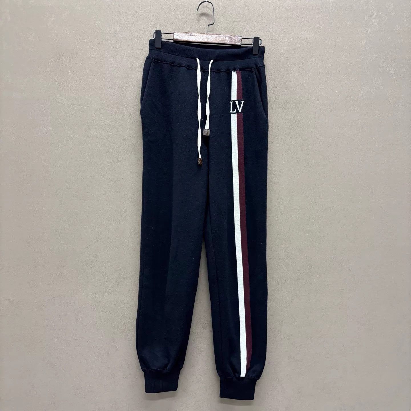 Louis Vuitton LOUIS VUITTON 98N LV Drawstring Cuffed Knit Sweatpants S Size 26" / US 2 / IT 38 - 1 Thumbnail