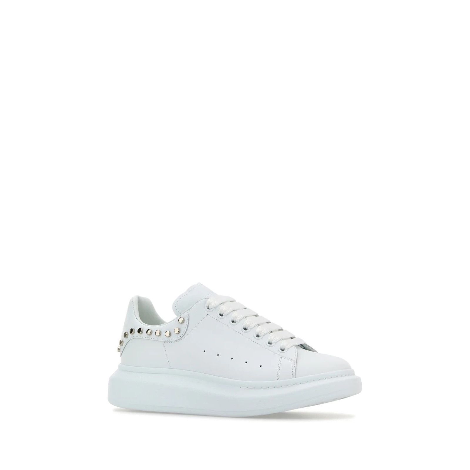 Alexander McQueen ALEXANDER MCQUEEN White Leather Heeled White Leather Sneaker Size US 8 / EU 41 - 2 Thumbnail