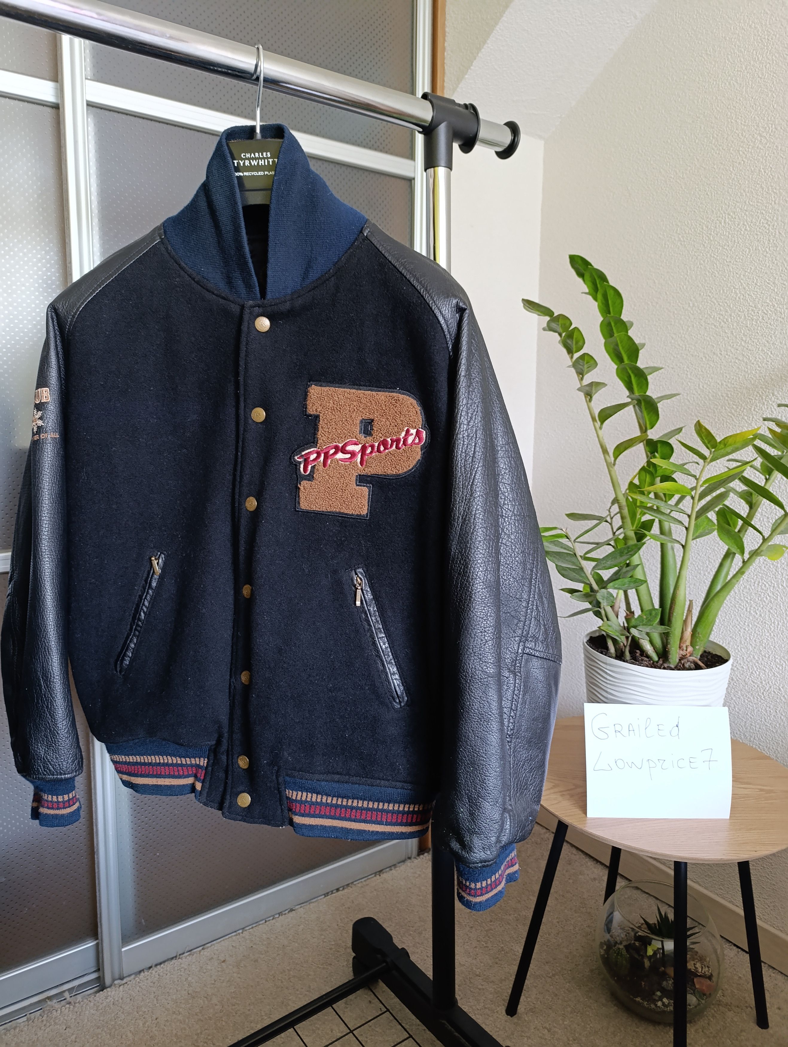 PPFM PEYTON PLACE LEATHER SKI CLUB WOOL BOMBER MENS