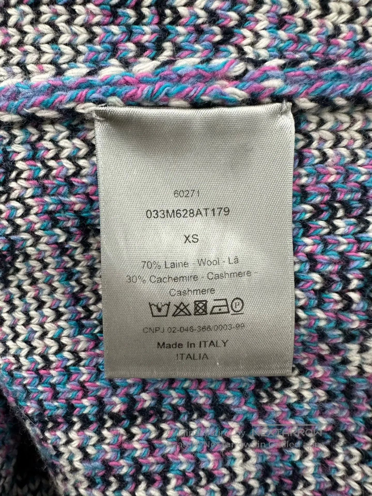 Dior Dior White and purple logo print knit sweater| Size US XS / EU 42 / 0 - 4 Thumbnail