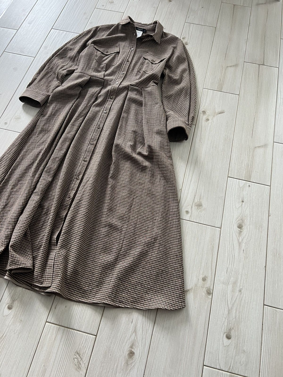 Weekend Max Mara Max Mara Weekend Otaria Patterned Wool Shirt Dress Size M / US 6-8 / IT 42-44 - 4 Thumbnail