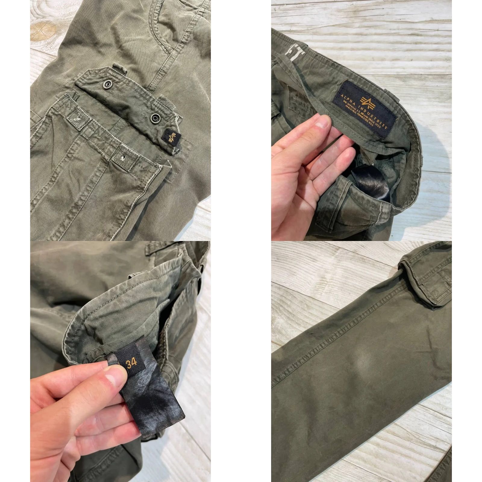 Vintage VINTAGE Alpha Cargo Pants Men L Gray Alpha Cargo Pants Mens L Gray 32in 82cm 43cm Knee Thigh Front Rise Inseam 28cm 30.5cm 10.04in 8.66in 12.01in Size US 33 - 8 Thumbnail