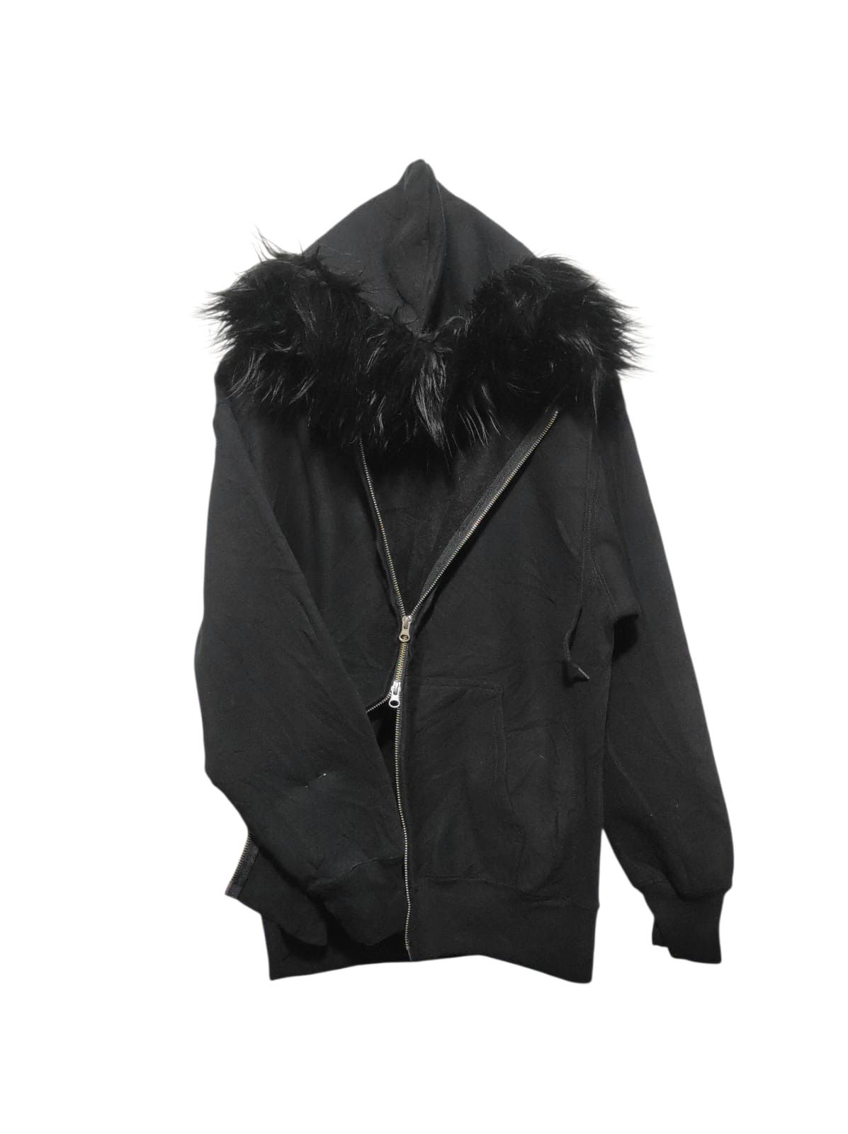 If Six Was Nine United Athle Black Double Zip Fur Hoodie IfSixWasNine style Size US L / EU 52-54 / 3 - 1 Thumbnail