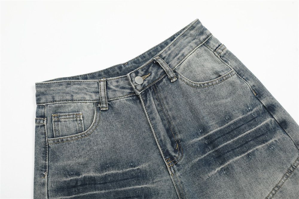 Japanese Brand × Jean Men's street washed loose wide-leg ripped scimitar jeans Size US 32 / EU 48 - 3 Thumbnail