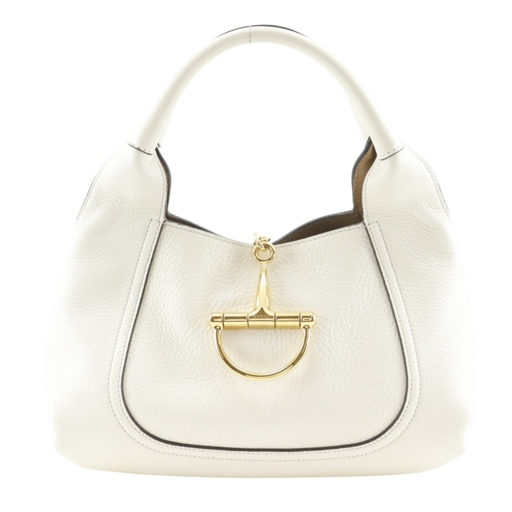 Gucci Gucci Soft Bit Small Handbag, Calfskin, White, A5 size, Magnetic closure, Women's. Size ONE SIZE - 1 Thumbnail