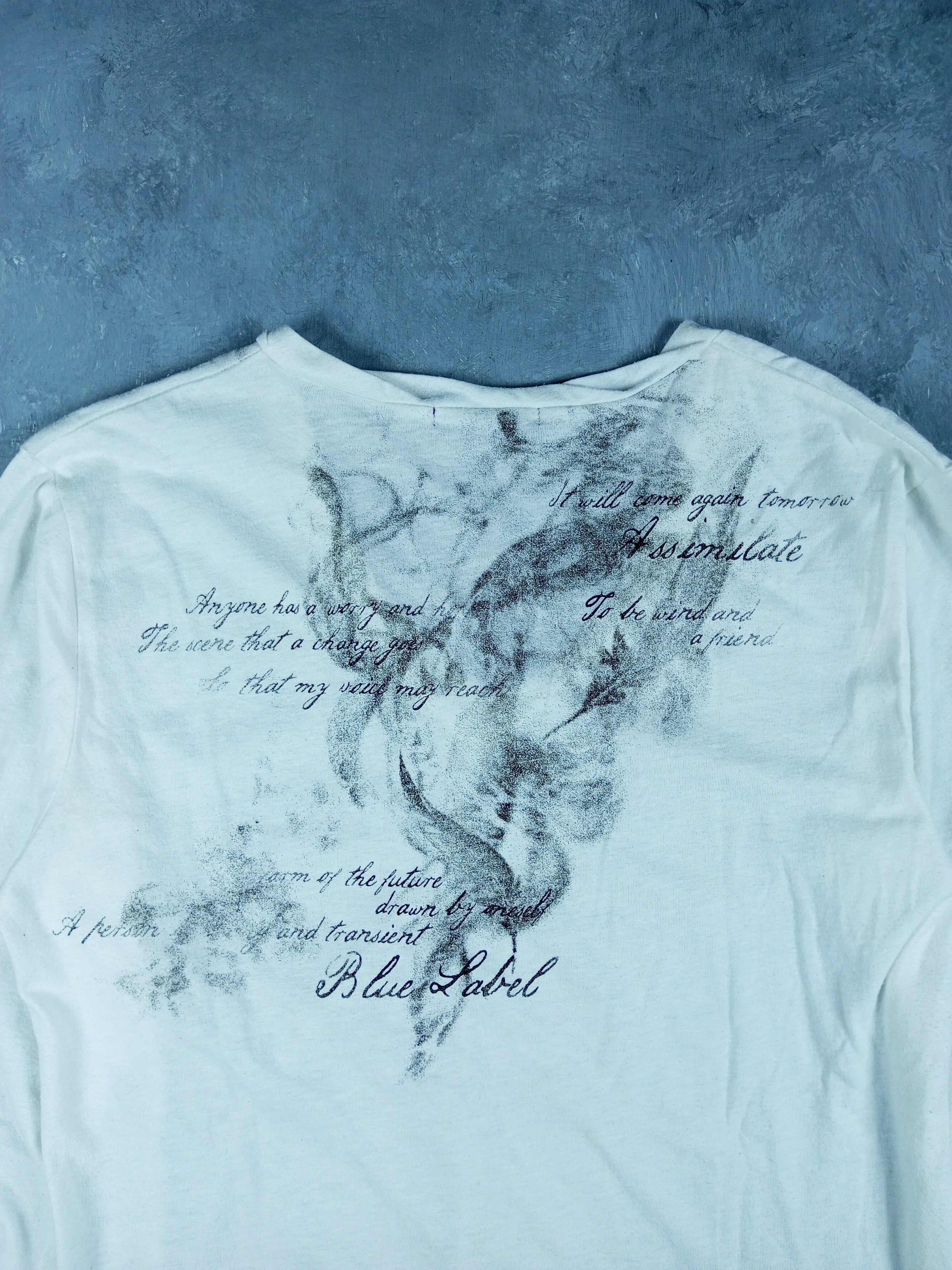 Japanese Brand SEMANTIC DESIGN POEM V NECK LONG SLEEVE TSHIRT Size US M / EU 48-50 / 2 - 10 Thumbnail