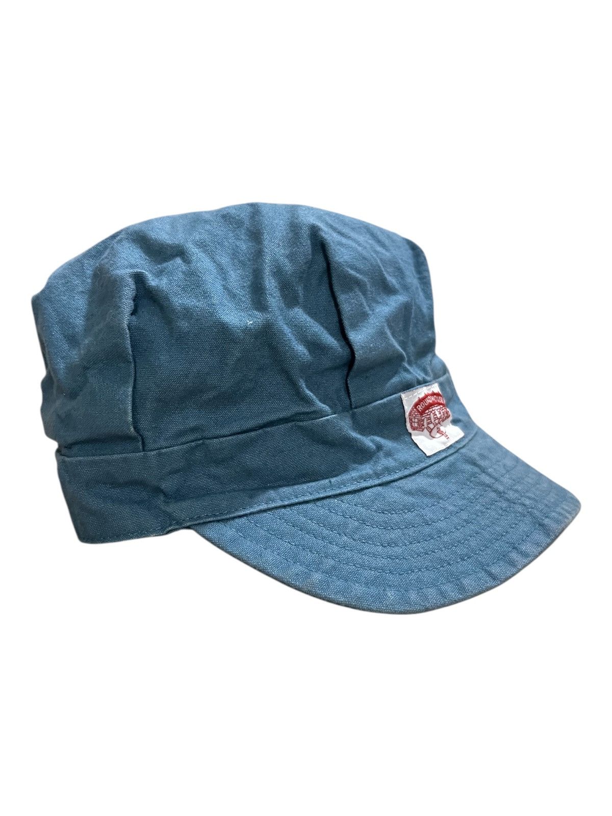 Garment Reproduction of Workers Vintage Round House Workwear Engineer Hat Cap Canvas Cotton Size ONE SIZE - 2 Thumbnail