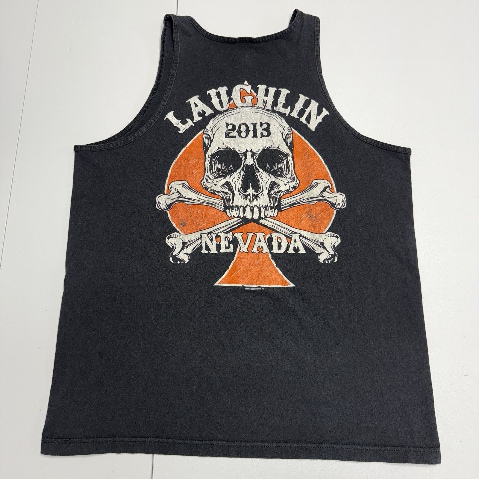 Vintage Laughlin Nevada Biker T Shirt Mens XL 23x29.5 Black Sleevele Size US XL / EU 56 / 4 - 1 Thumbnail