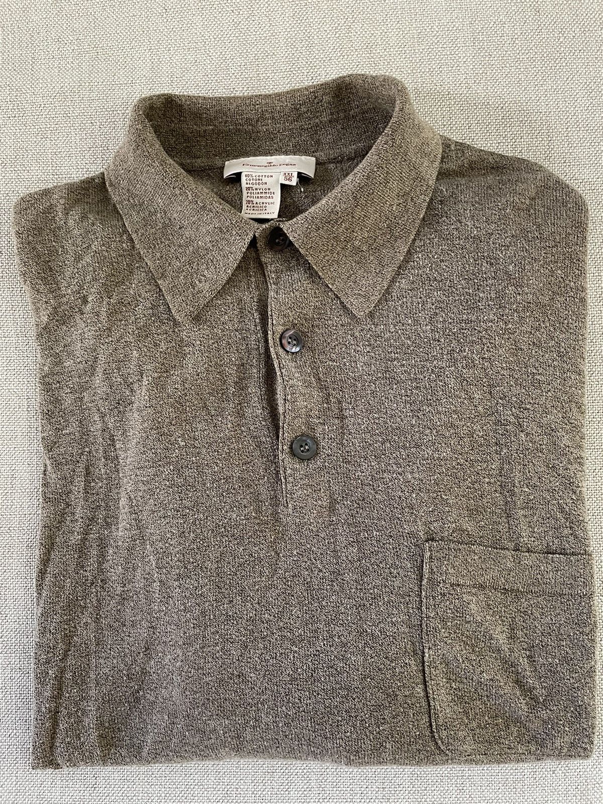 Ermenegildo Zegna × Vintage Long Sleeve Sweater Polo Size US XXL / EU 58 / 5 - 1 Thumbnail