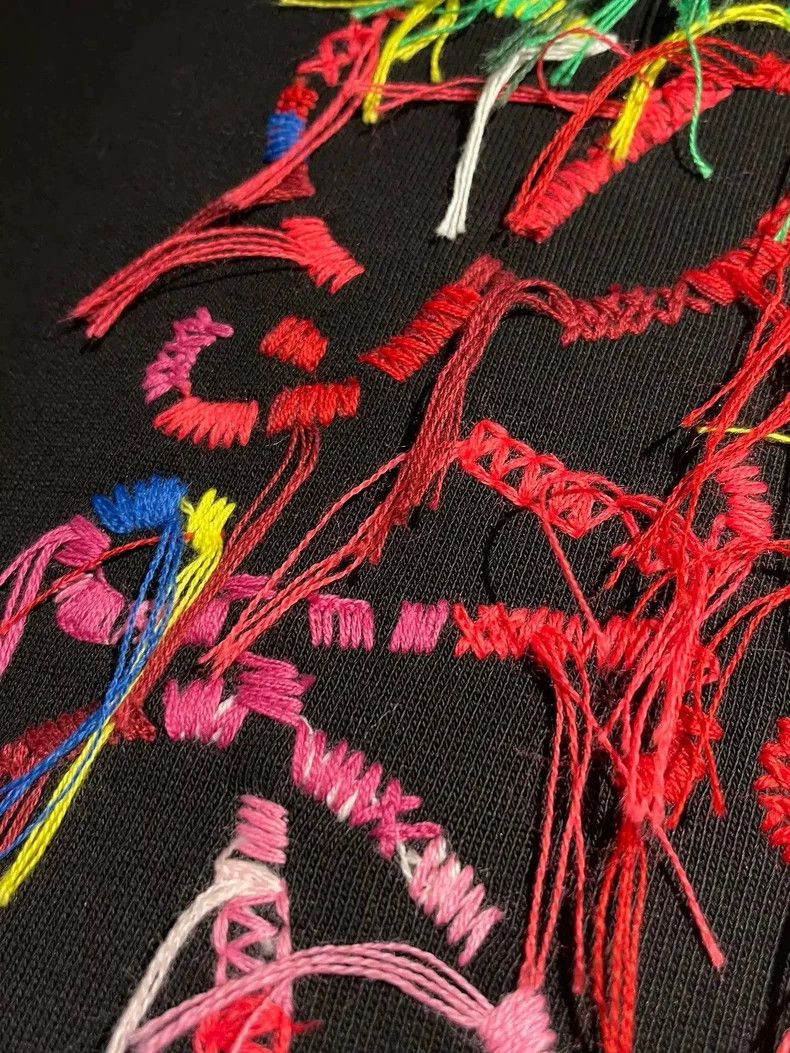 Loewe LOEWE Colorful embroidered hoodie Size XS / US 0-2 / IT 36-38 - 4 Thumbnail