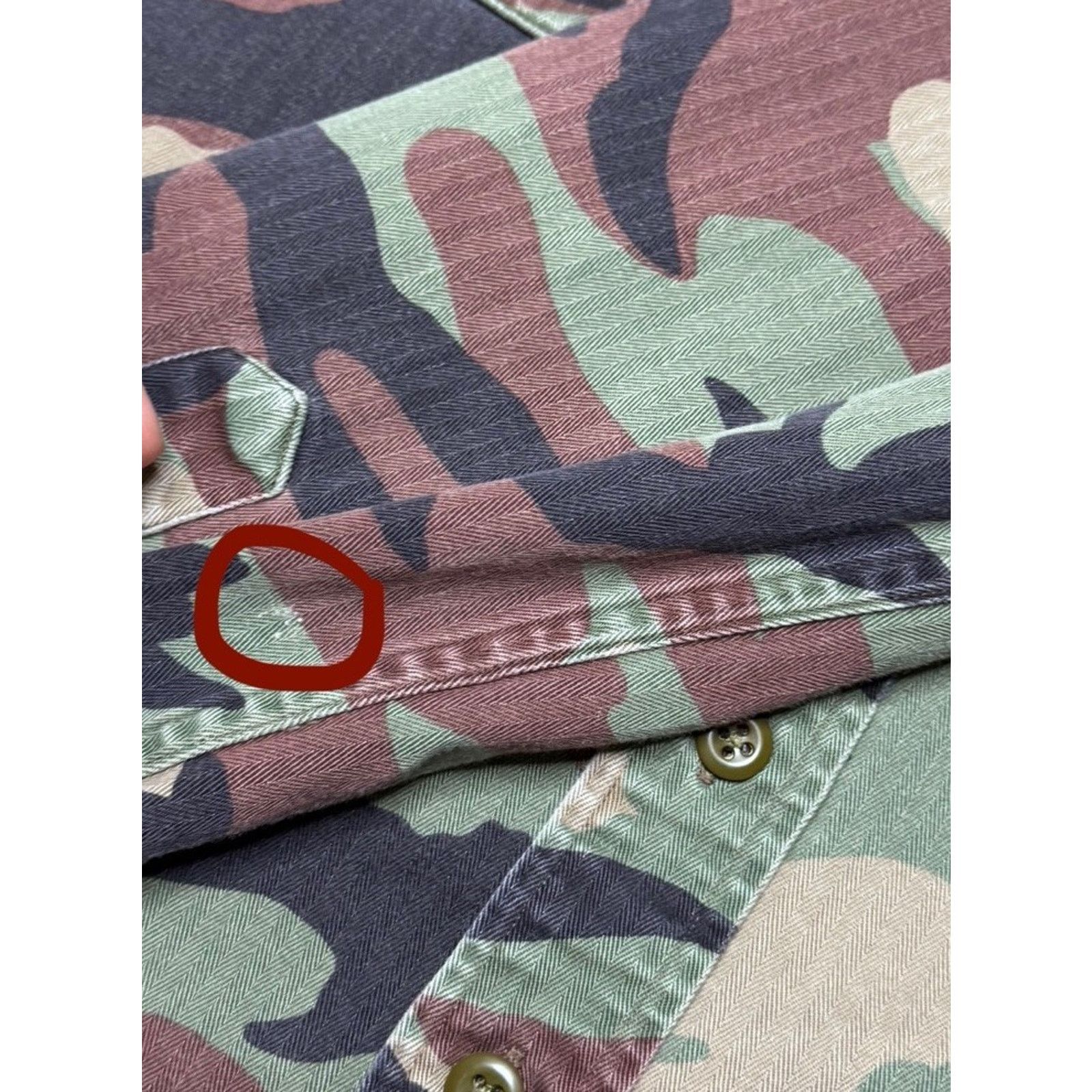 Polo Ralph Lauren Small Polo Ralph Lauren Camo Shirt Epaulettes Pleated Size US S / EU 44-46 / 1 - 6 Thumbnail