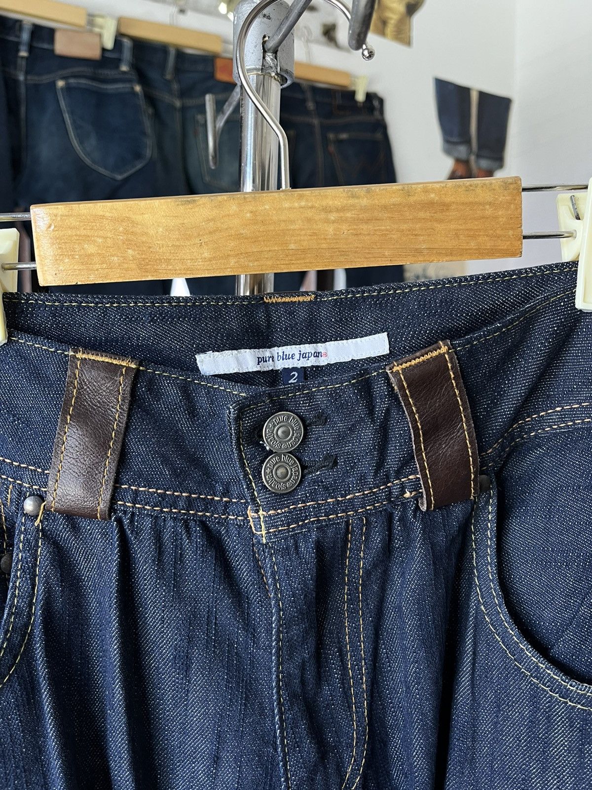 Pure Blue Japan RARE Pure Blue Japan Archive 2000s Flare Cut Selvedge Denim Size US 33 - 4 Thumbnail