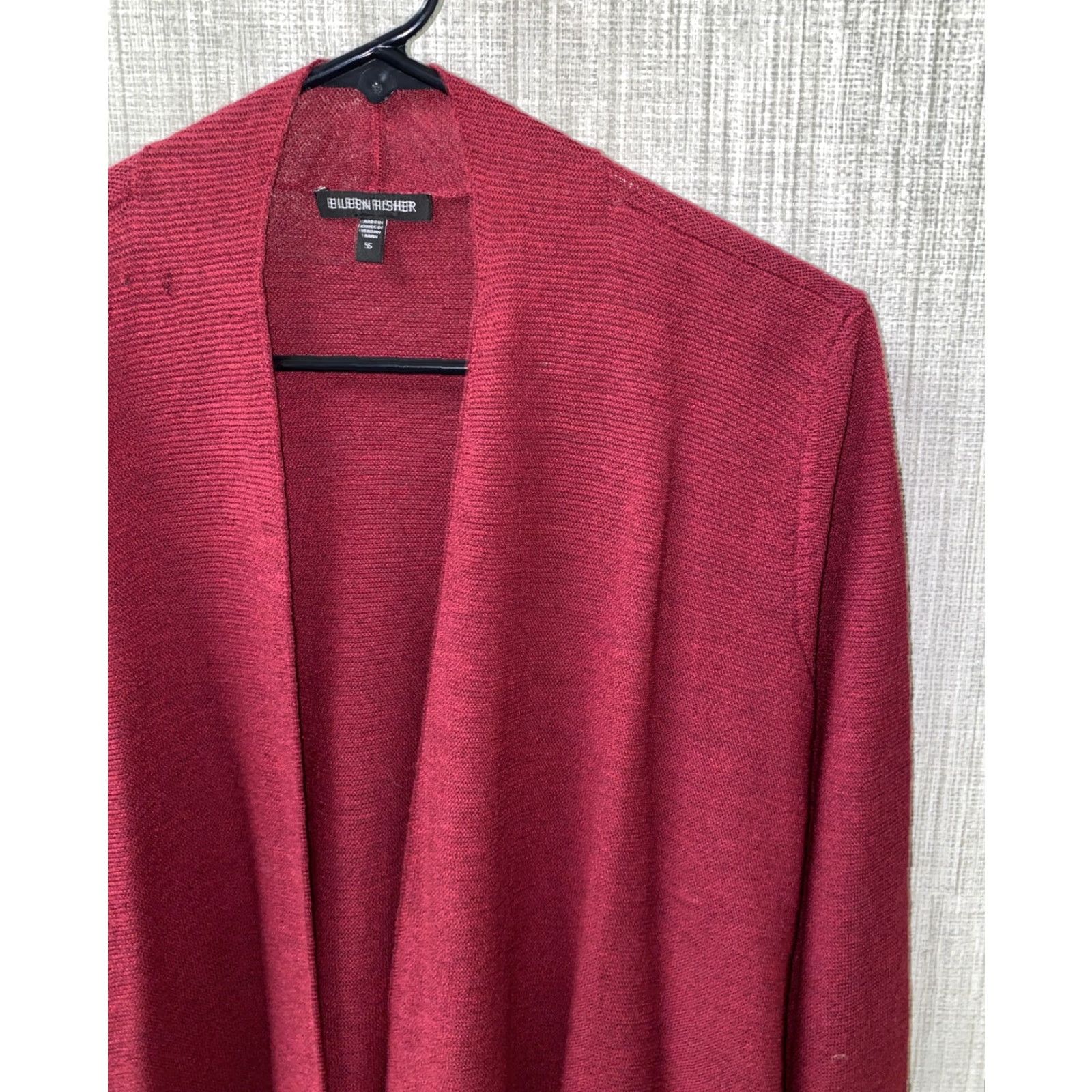 Eileen Fisher Eileen Fisher Women's Sweater Size Small Red Wool Solid Long Sleeve Regular Department Size S / US 4 / IT 40 - 2 Thumbnail