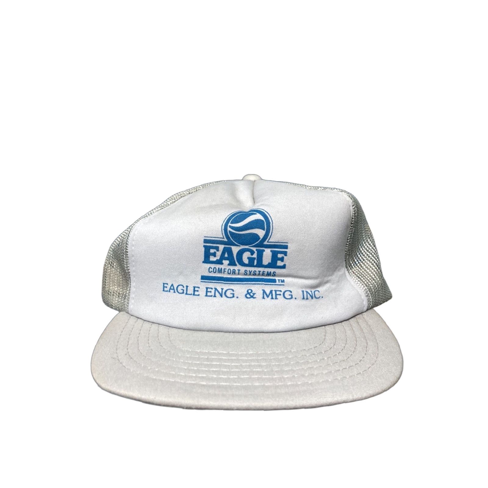 Vintage VINTAGE K-Brand Trucker Hat Eagle Pennant Winner MFG Korea Cap Gray Adjustable Men Size ONE SIZE - 1 Thumbnail